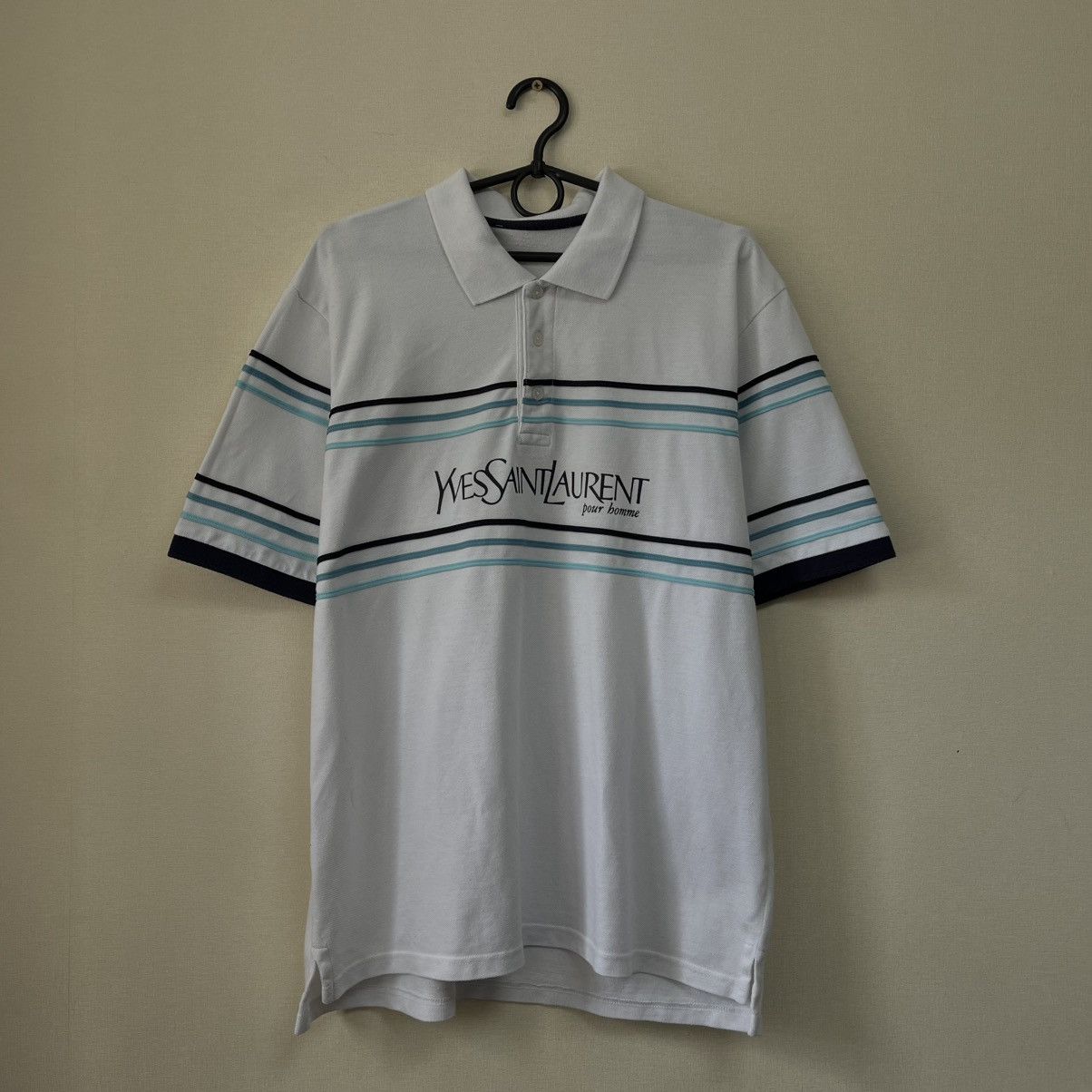 Yves Saint Laurent Vintage Yves Saint Laurent YSL Polo T Shirt Big Logo Y2K Size US L / EU 52-54 / 3 - 1 Thumbnail