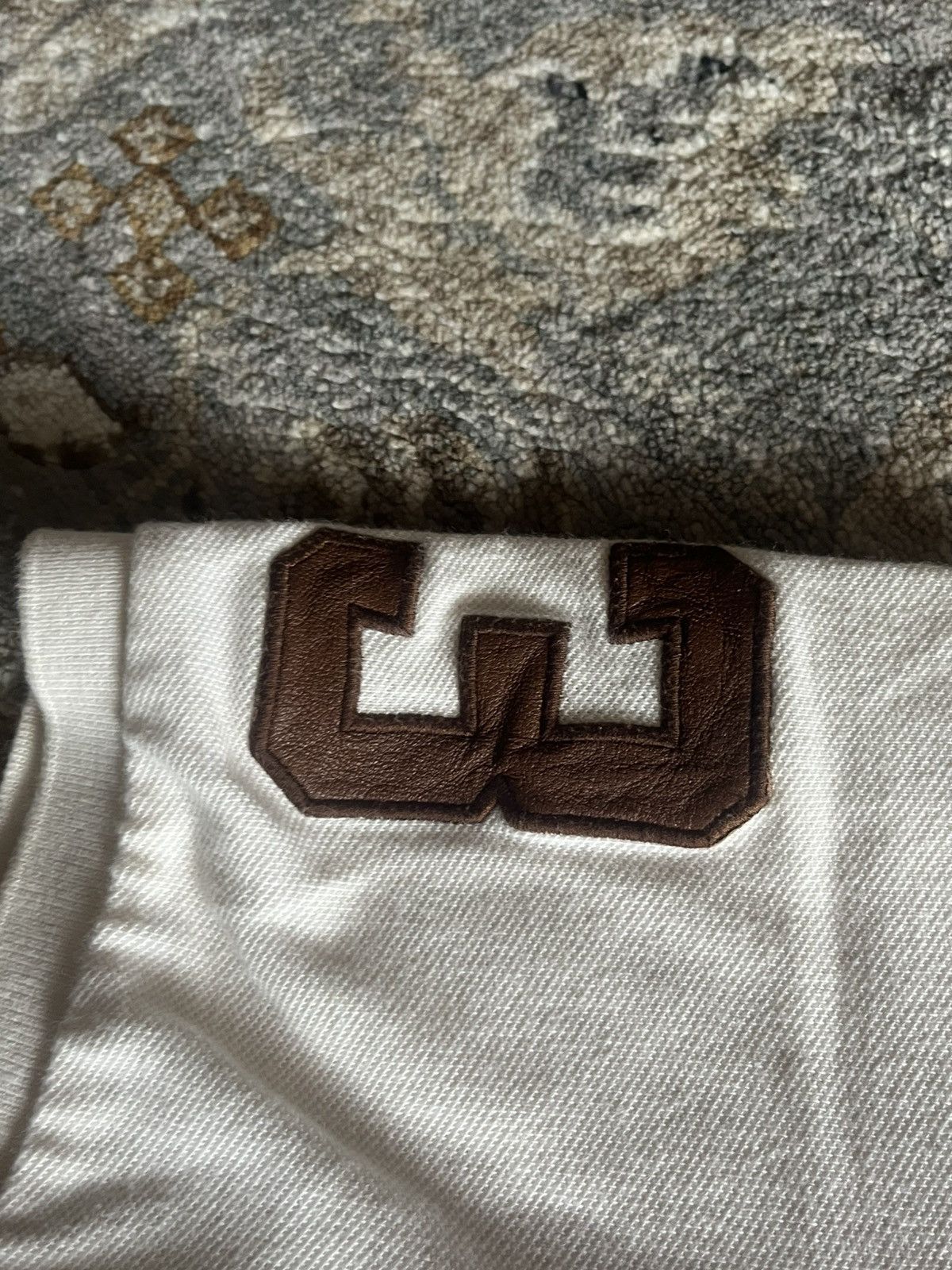 Polo Ralph Lauren OFF WHITE COLOR POLO EQUESTRIAN PONY RARE LEATHER TRIM POLO Size US XL / EU 56 / 4 - 5 Thumbnail