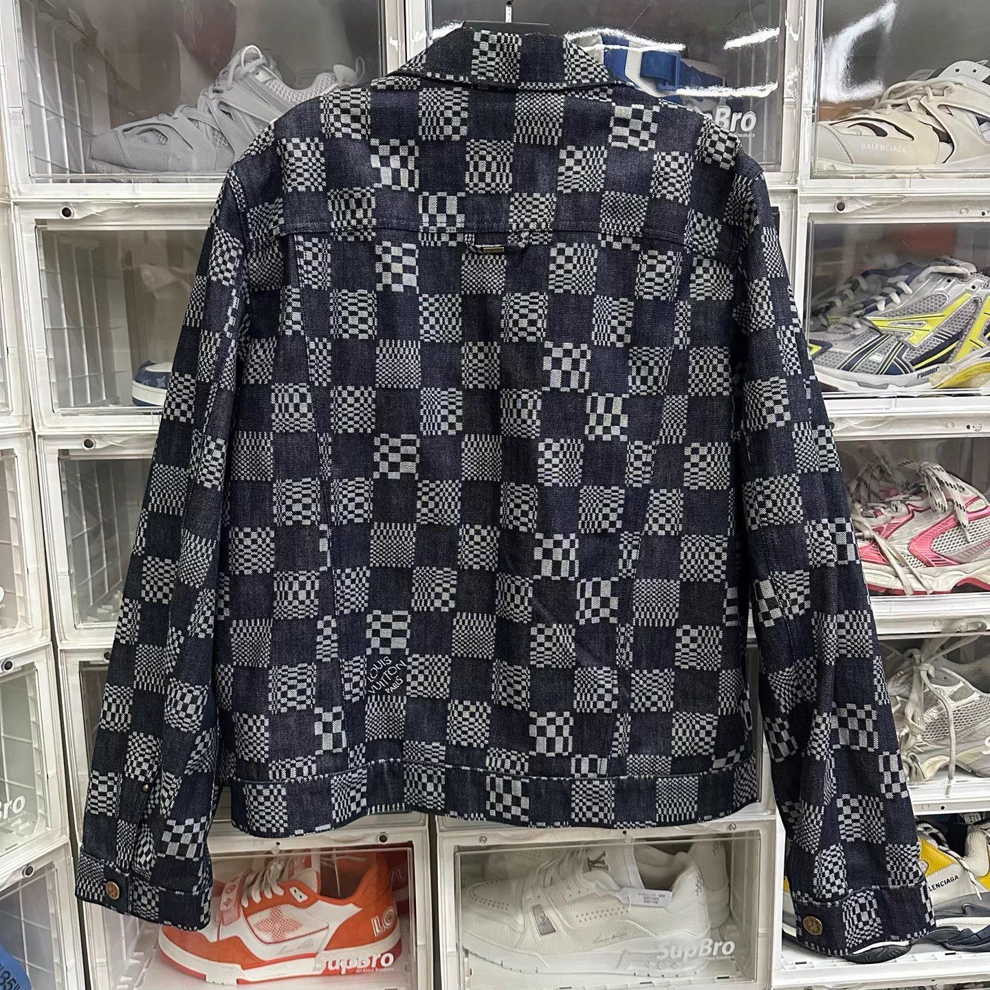 Louis Vuitton Checkered Single-Breasted Casual Long-Sleeve Denim Jacket Size US XXL / EU 58 / 5 - 2 Thumbnail