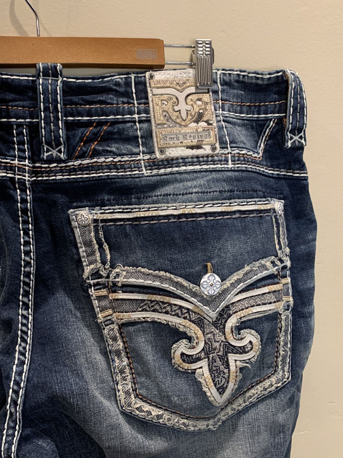 Rock Revival *RARE* New Rock Revival Ren Flared Straight Denim Jeans - 42 Size US 42 / EU 58 - 5 Thumbnail