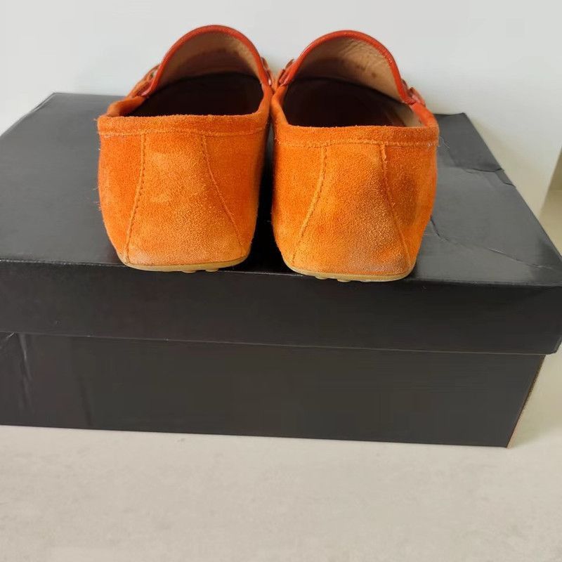Gucci Gucci Orange Suede Loafers for Men Size US 7.5 / EU 40-41 - 3 Thumbnail