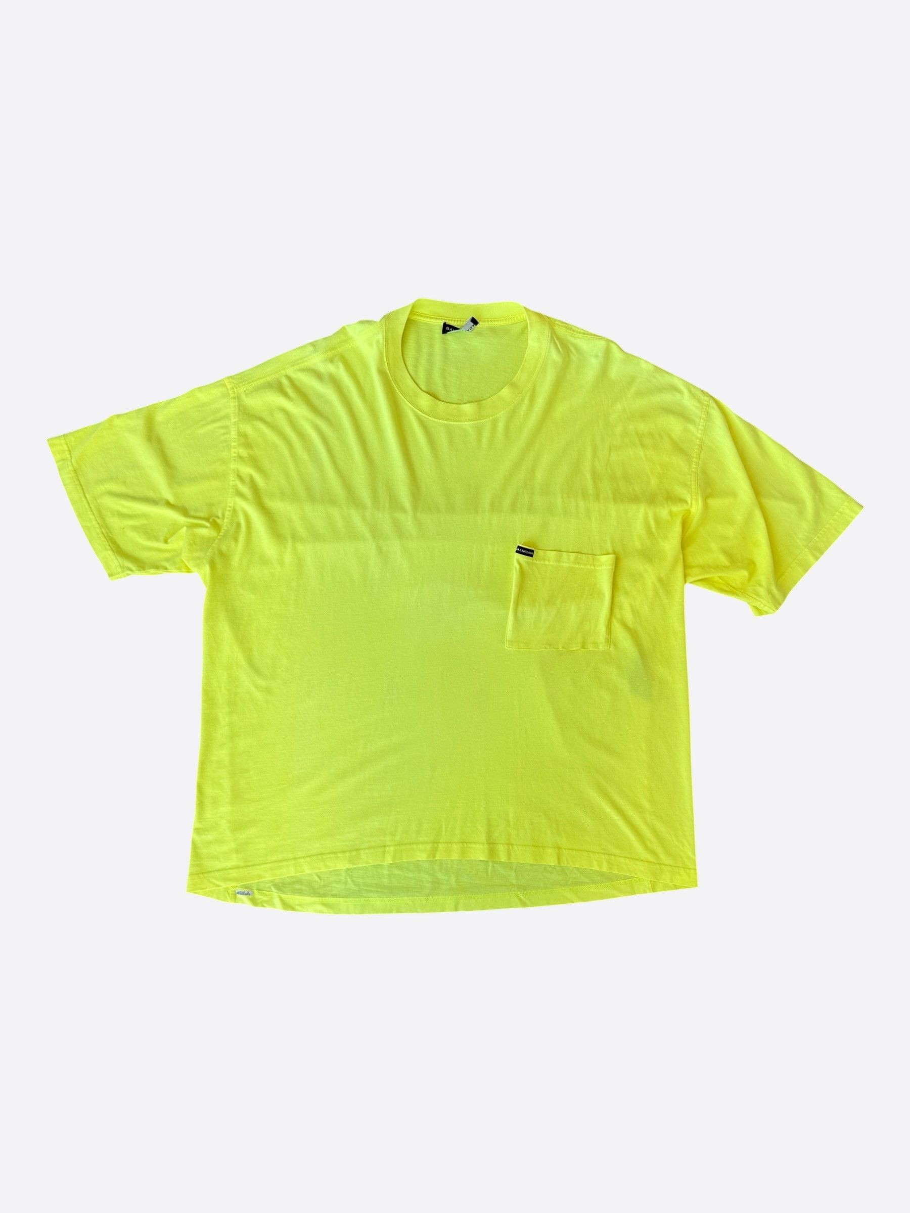 Balenciaga Balenciaga Yellow & Black Logo T-Shirt Size US XXL / EU 58 / 5 - 1 Thumbnail