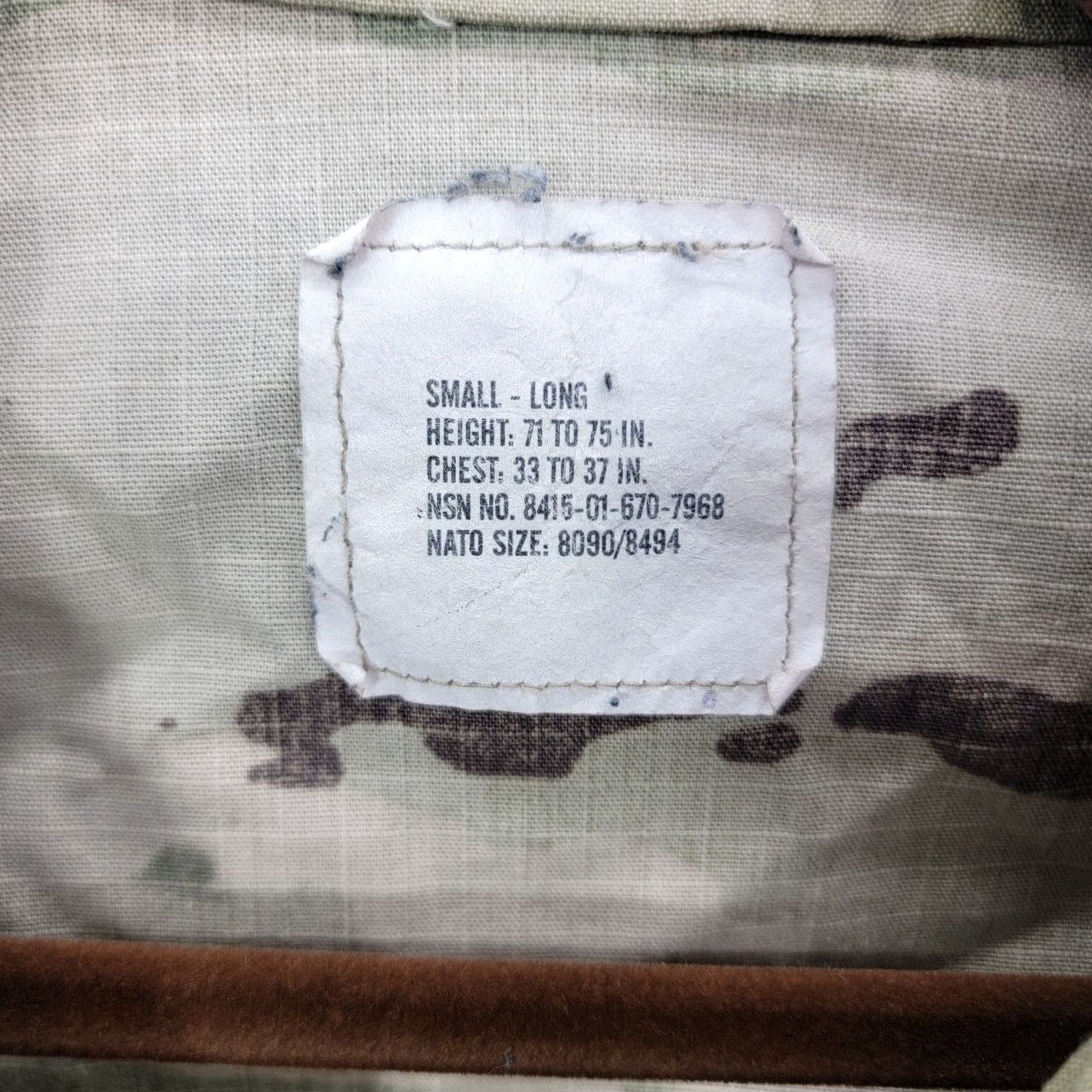 Vintage US Army Camouflage Button Up Shirt Perimeter Insect Guard Men's Small Long Shirt Size US S / EU 44-46 / 1 - 4 Thumbnail