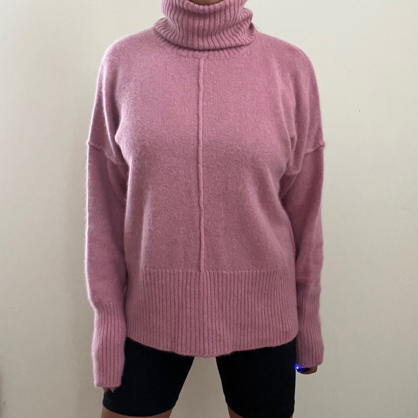 Other SUZANNE RAE Pink Angora Wool Blend Turtleneck Sweater Size M Size M / US 6-8 / IT 42-44 - 9 Thumbnail