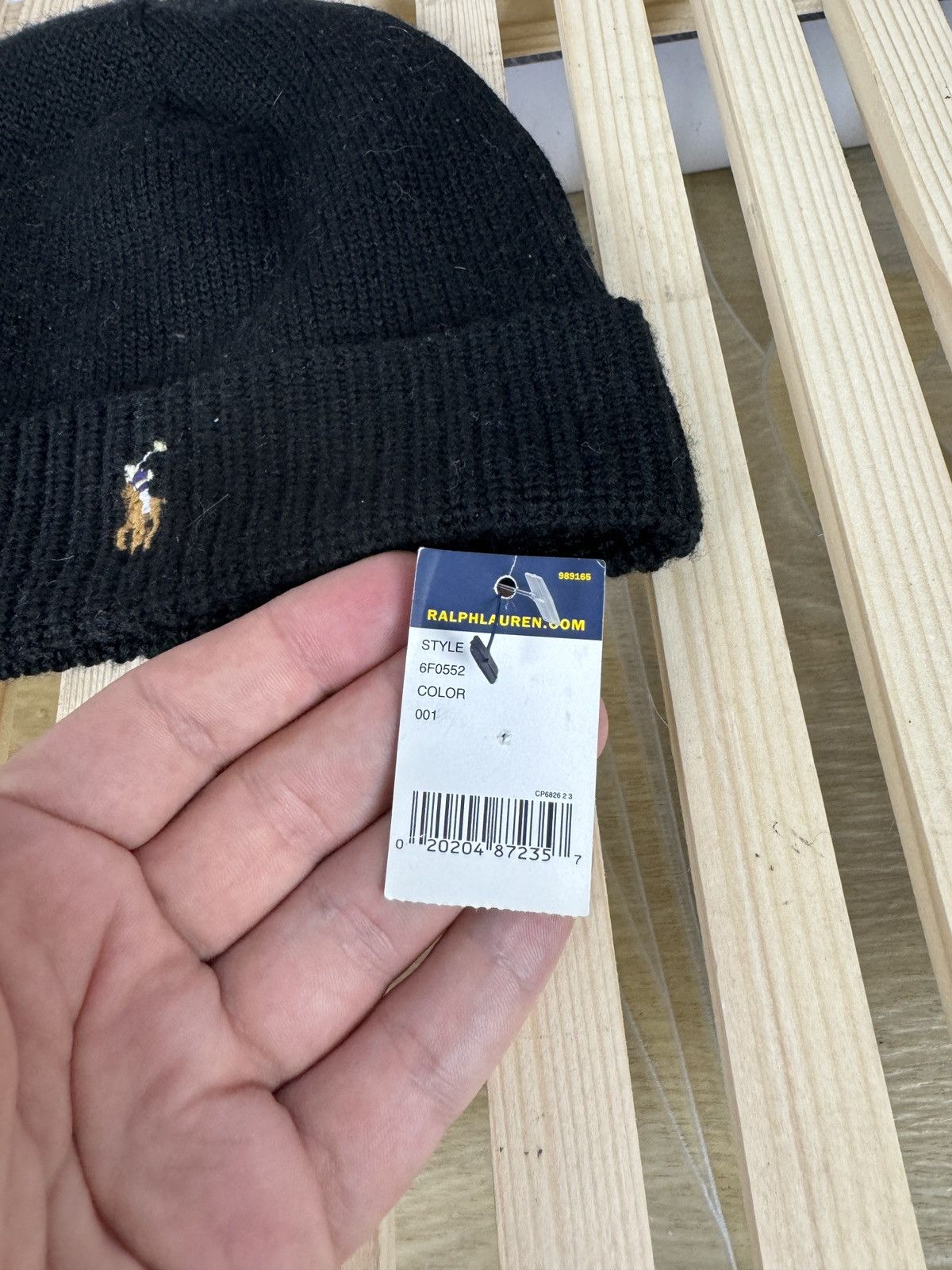 Polo Ralph Lauren POLO RALPH LAUREN Black MERINO WOOL Genuine BEANIE Hat Size ONE SIZE - 6 Thumbnail