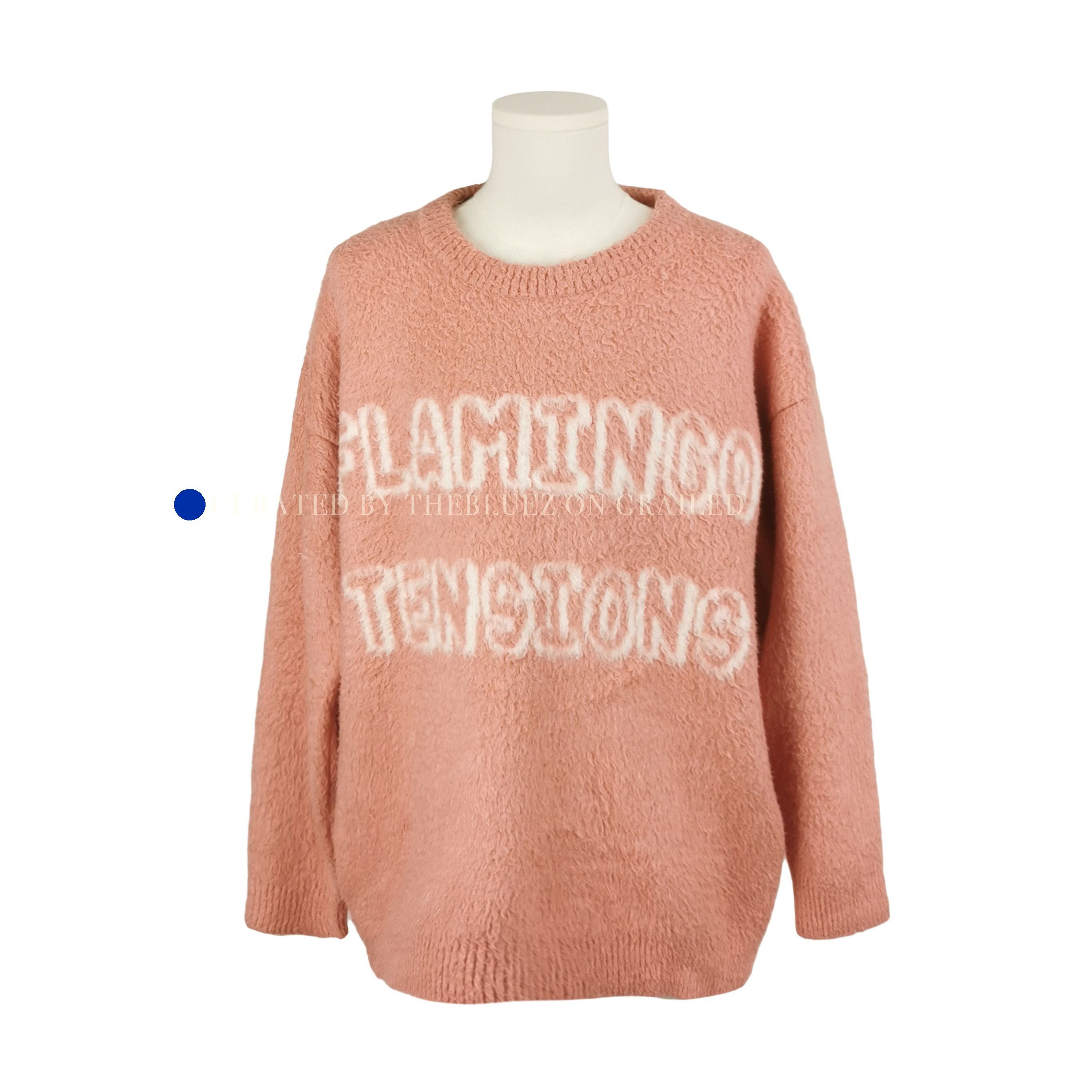 Celine Flamingo Pink Logo Sweater Size US M / EU 48-50 / 2 - 1 Thumbnail