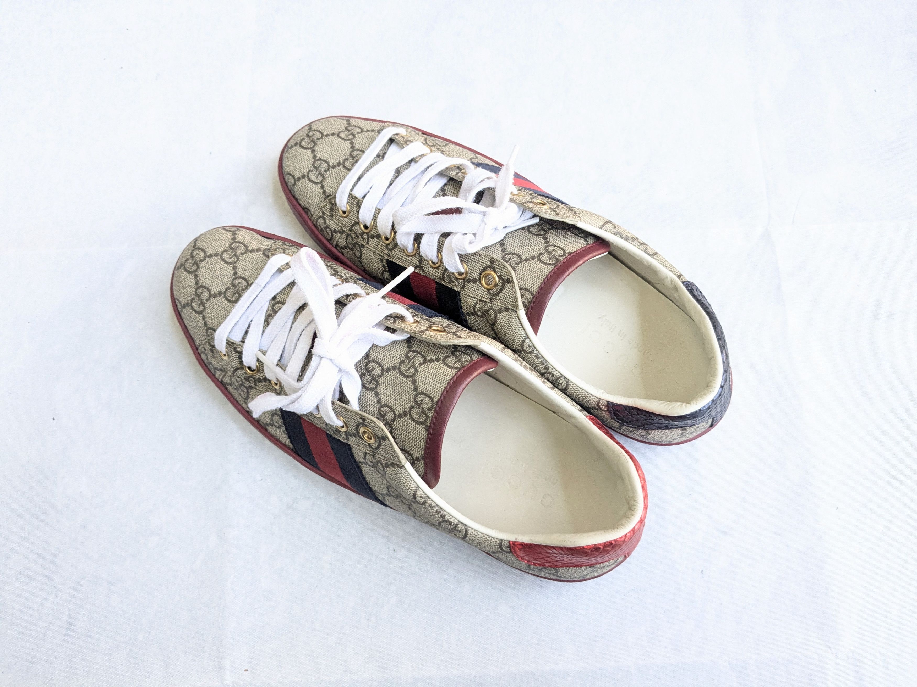 Gucci Gucci Ace GG Supreme Sneakers 429445 Red 8.5 Size US 8.5 / EU 41-42 - 11 Thumbnail