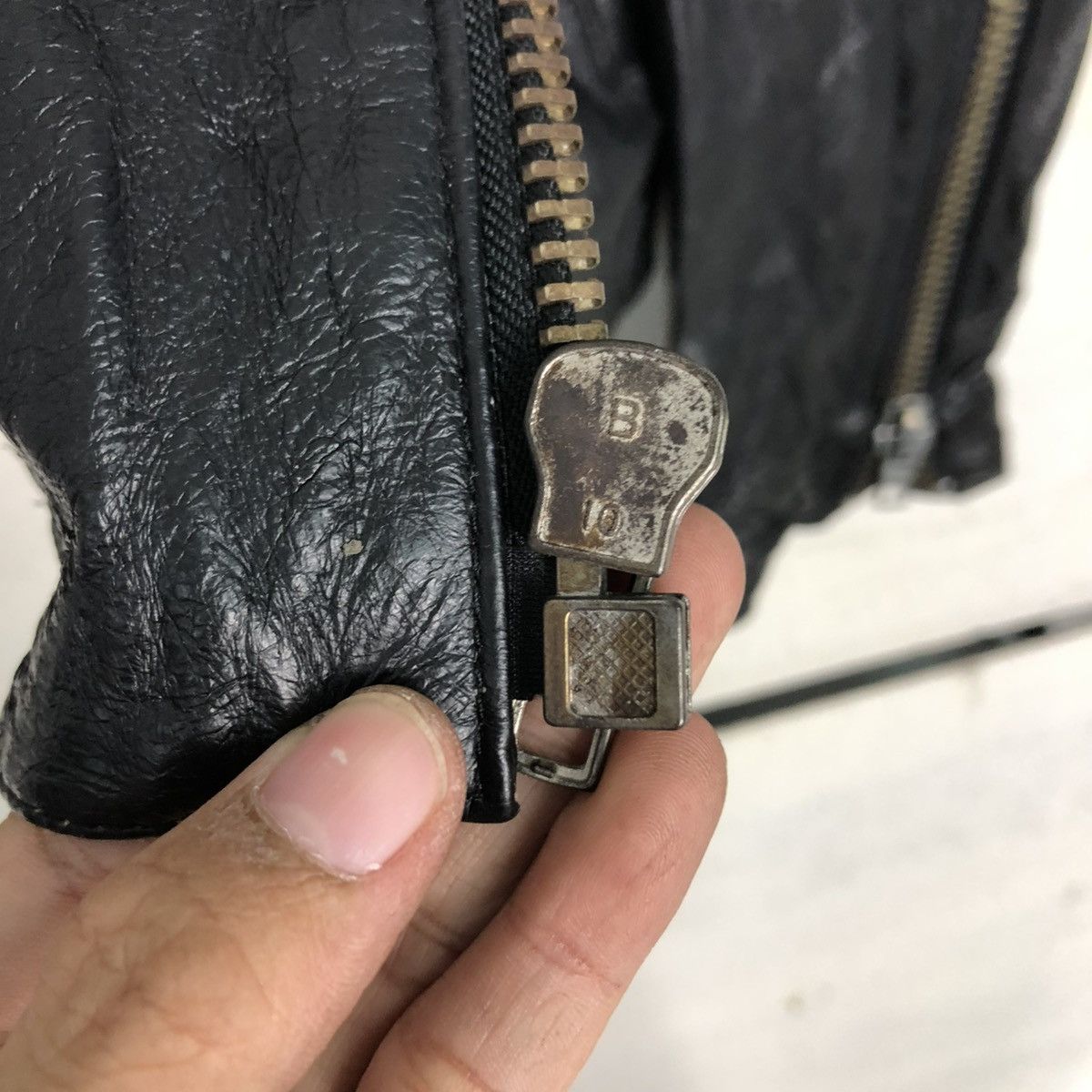 Japanese Brand 🔥VINTAGE BIKER LEATHER JACKET DOUBLE COLLAR PURETE Size US S / EU 44-46 / 1 - 19 Thumbnail