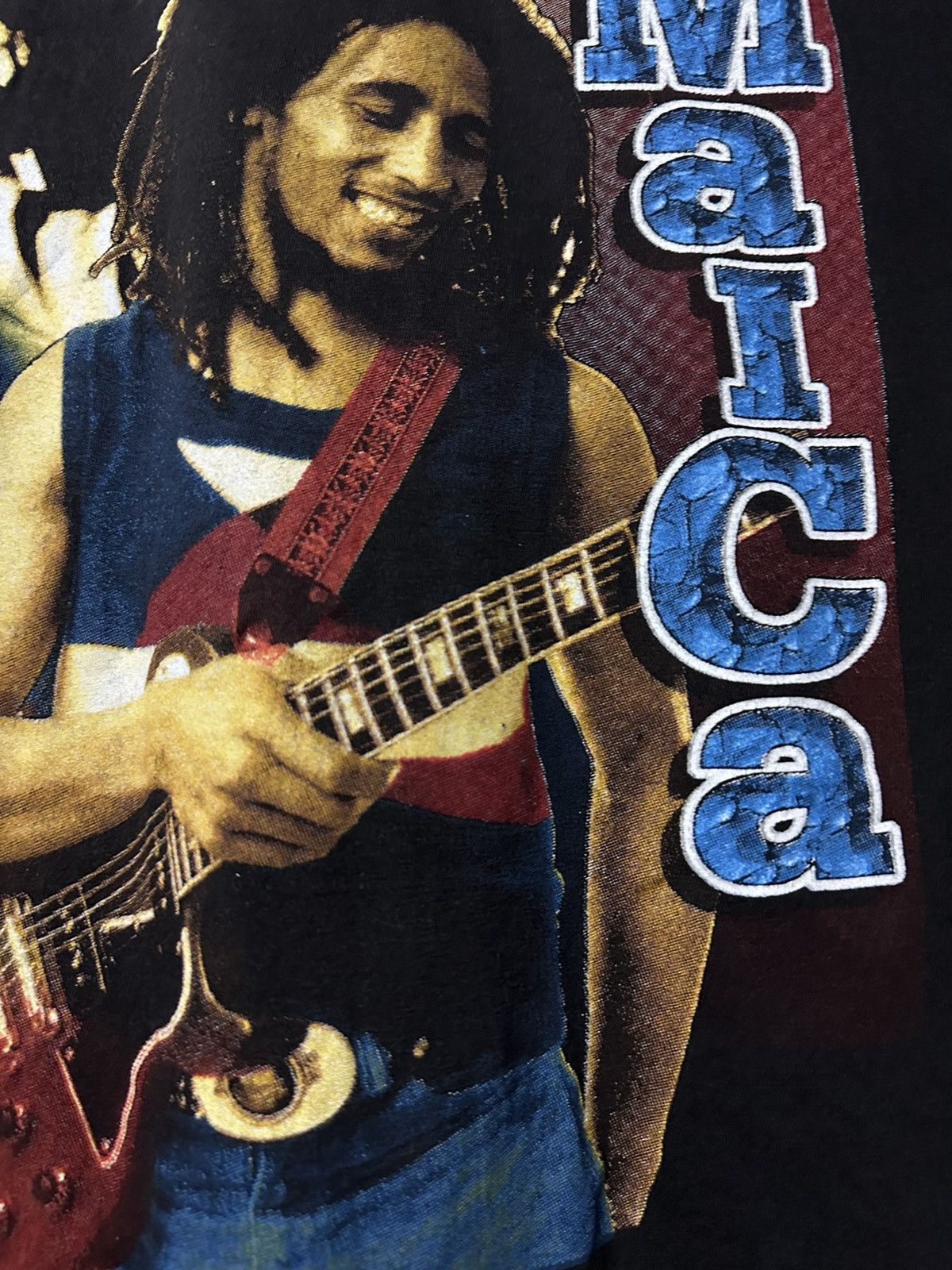 Band Tees Rare Vintage 90s Bob Marley Smile Faded Rap tee Size US XL / EU 56 / 4 - 7 Thumbnail