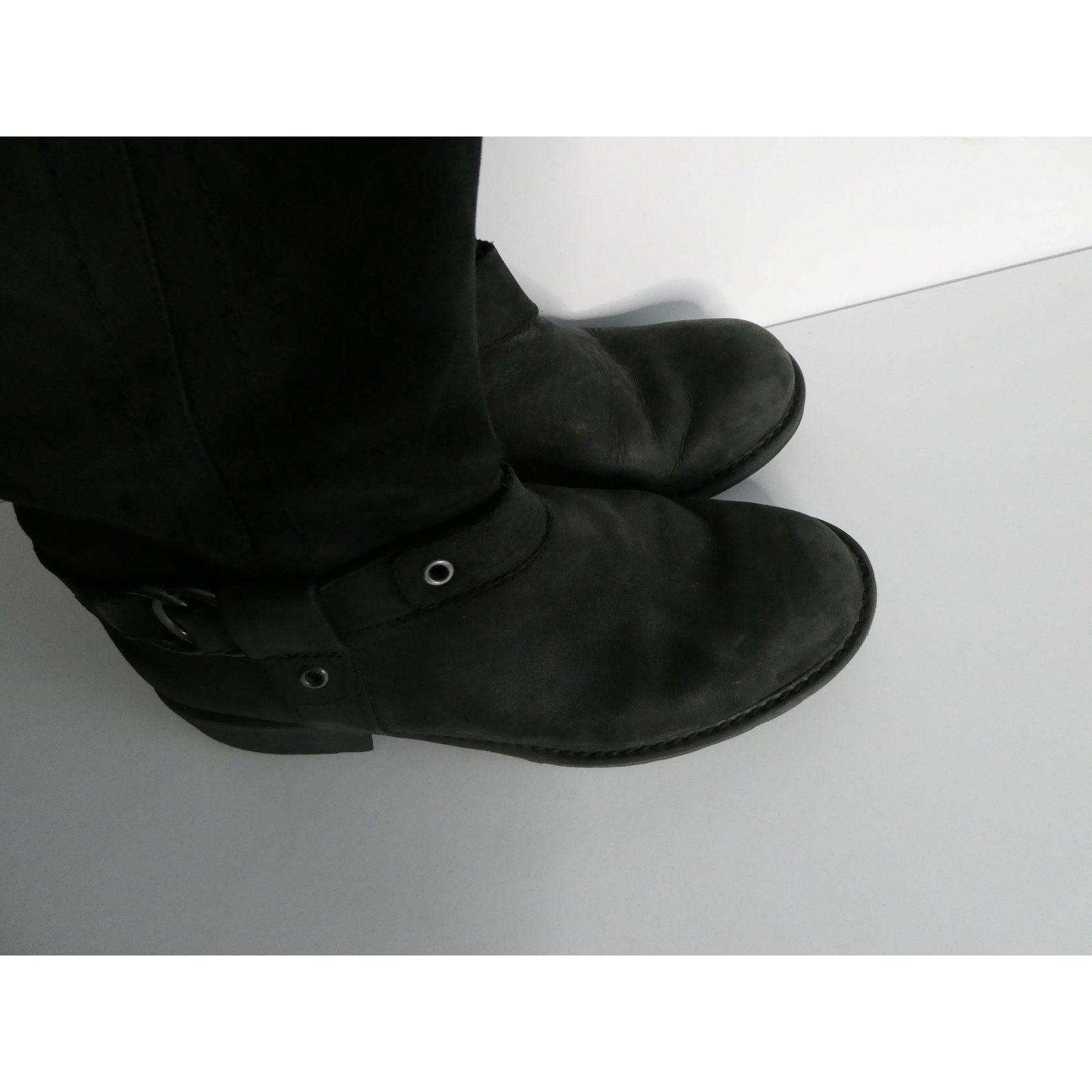 Clarks CLARKS leather high boots, 16in, moto style, size 7.5 Size US 7.5 / IT 37.5 - 2 Thumbnail
