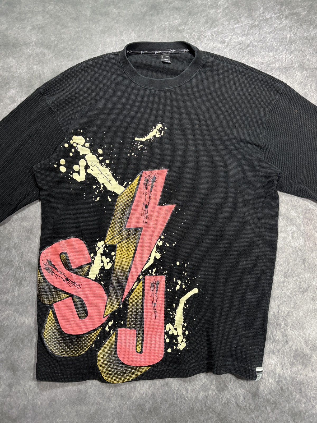 Sean John Vintage Sean John Thermal Longsleeve Oversized Print Size US XL / EU 56 / 4 - 13 Thumbnail