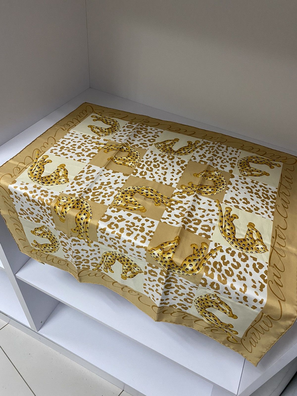 Cartier × Vintage Vintage Cartier Silk Scarf Panther Size ONE SIZE - 9 Thumbnail