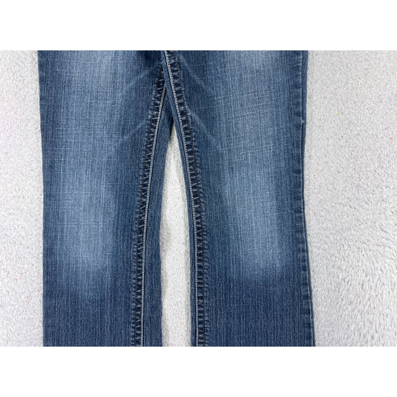 Vintage ANA Jeans Womens 4 Blue Bootcut Denim 27x30 Cotton Blend Spandex Western 5-Pocket Design 30 In Inseam Womens Jeans Size 27" / US 4 / IT 40 - 3 Thumbnail
