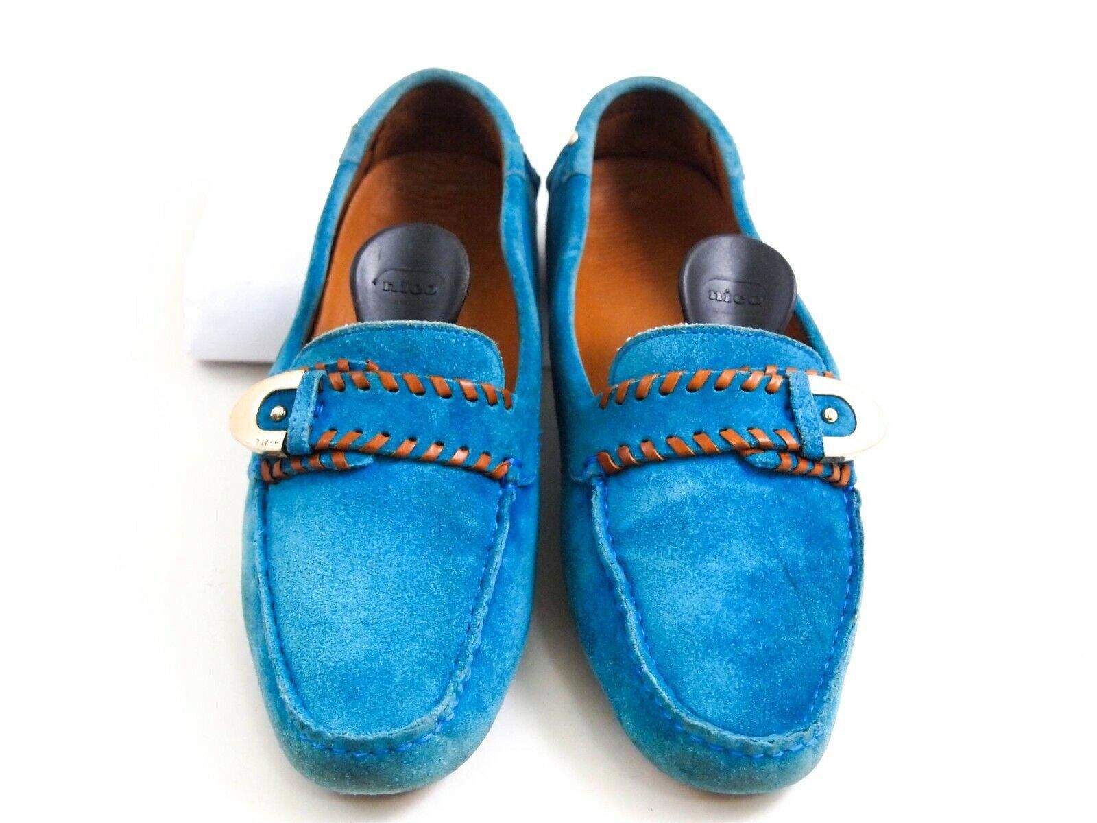 Bally Bally Landolfa Loafers Blue Suede Womens EU 36.5 US 6 Size US 6 / IT 36 - 3 Thumbnail
