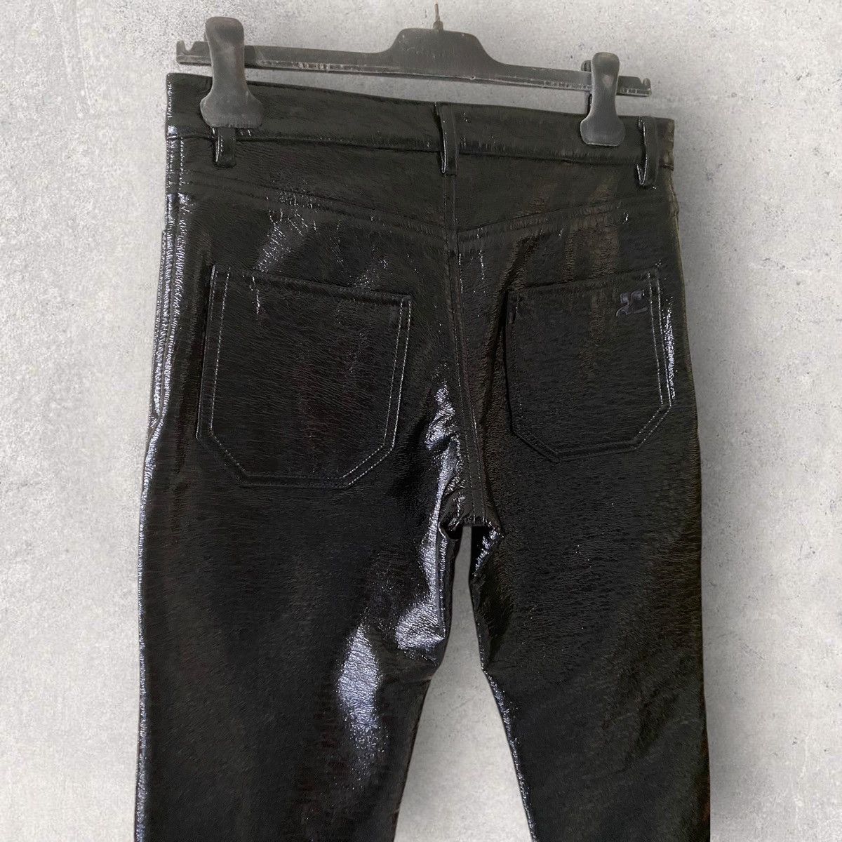 Courreges NWT Re Edition 5 Pocket Black Vinyl Pants Size US 30 / EU 46 - 6 Thumbnail