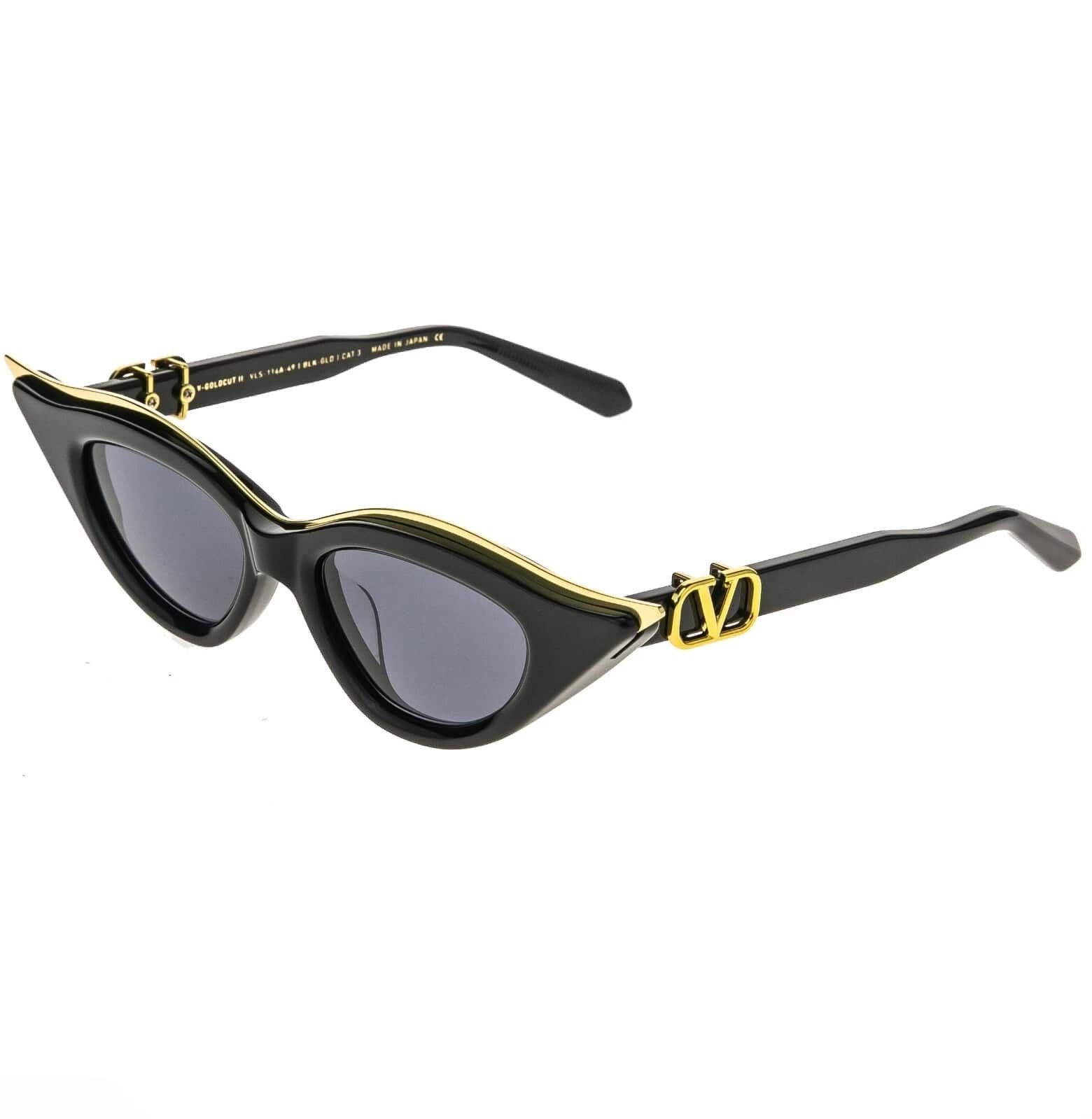 Valentino VALENTINO V GOLDCUT II VLS114 Gold VLS 114A Fashion Sunglass Size ONE SIZE - 9 Thumbnail