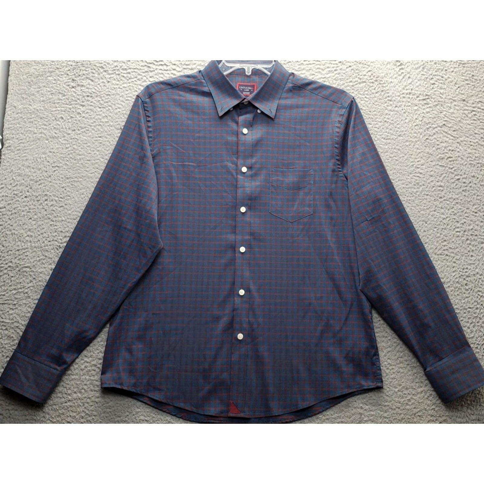 UNTUCKit UNTUCKit Button-Down Shirt Mens L Multi Plaid Long Sleeve Collared Chest Pocket Shirt Size US L / EU 52-54 / 3 - 2 Thumbnail