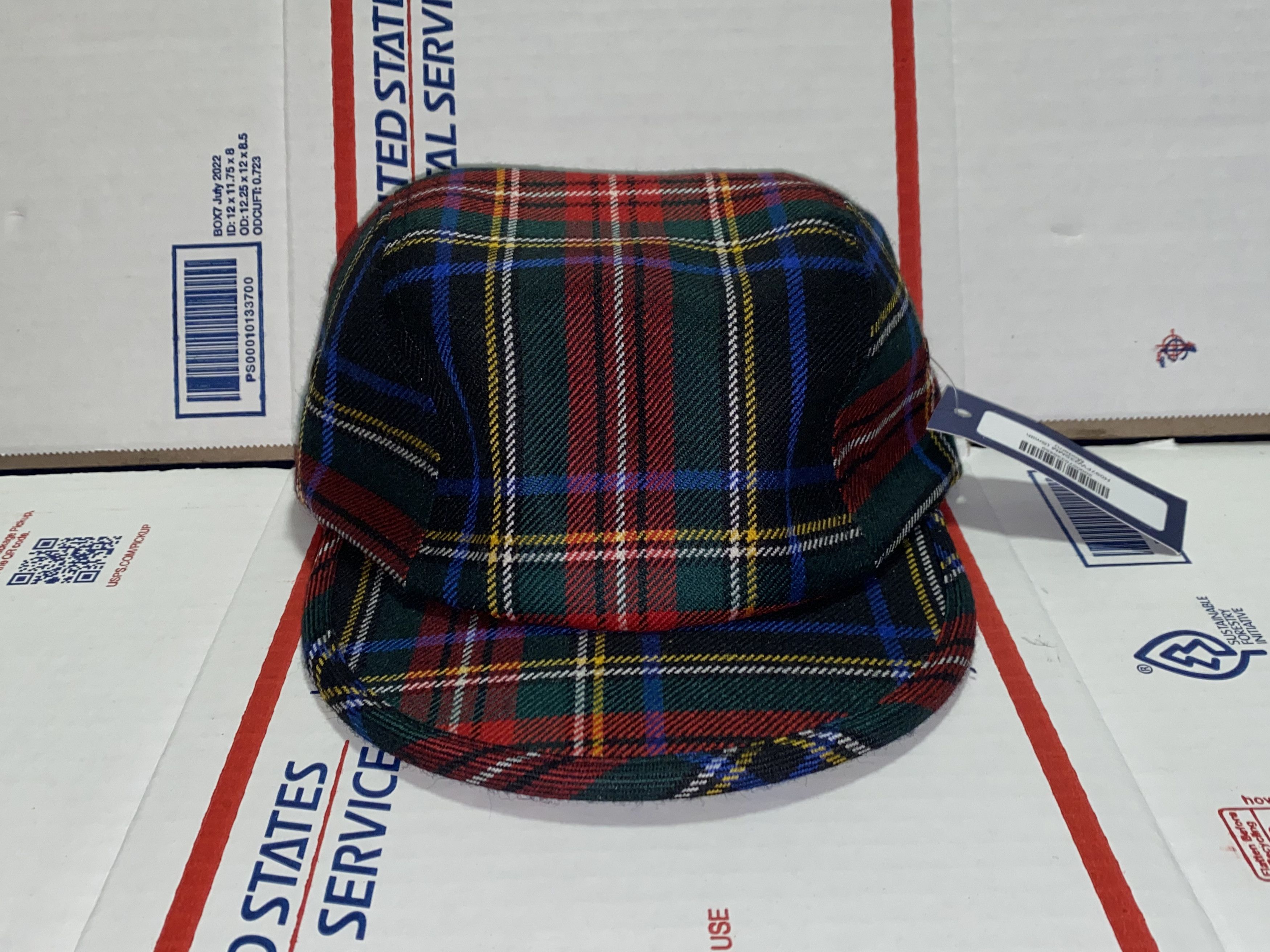 RARE Noah NYC New York Ny WOOL Tartan Cycling Cap Hat MARS !