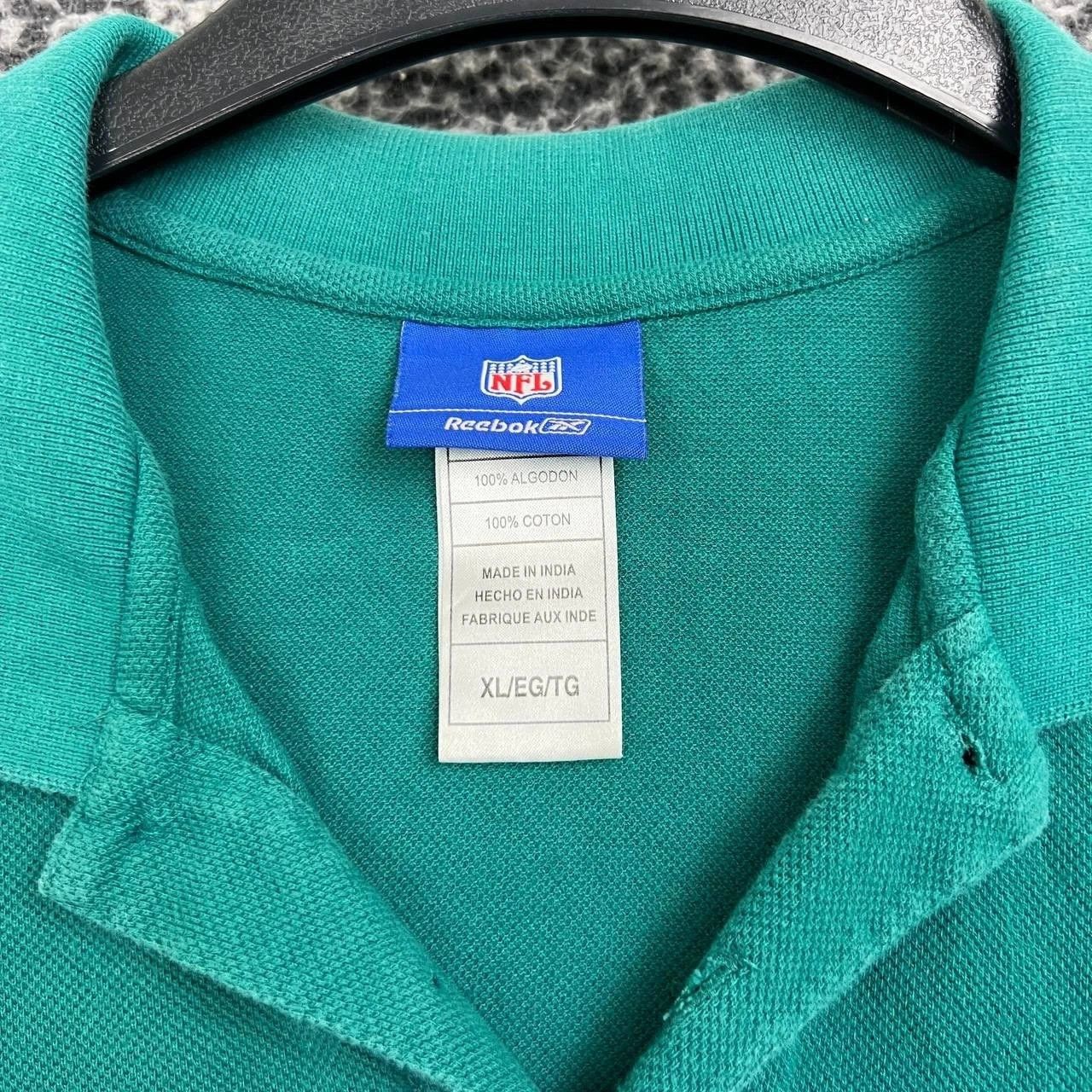 Reebok Miami Dolphins Polo Shirt Men Blue Short Sleeve Collared XL Size US XL / EU 56 / 4 - 5 Thumbnail