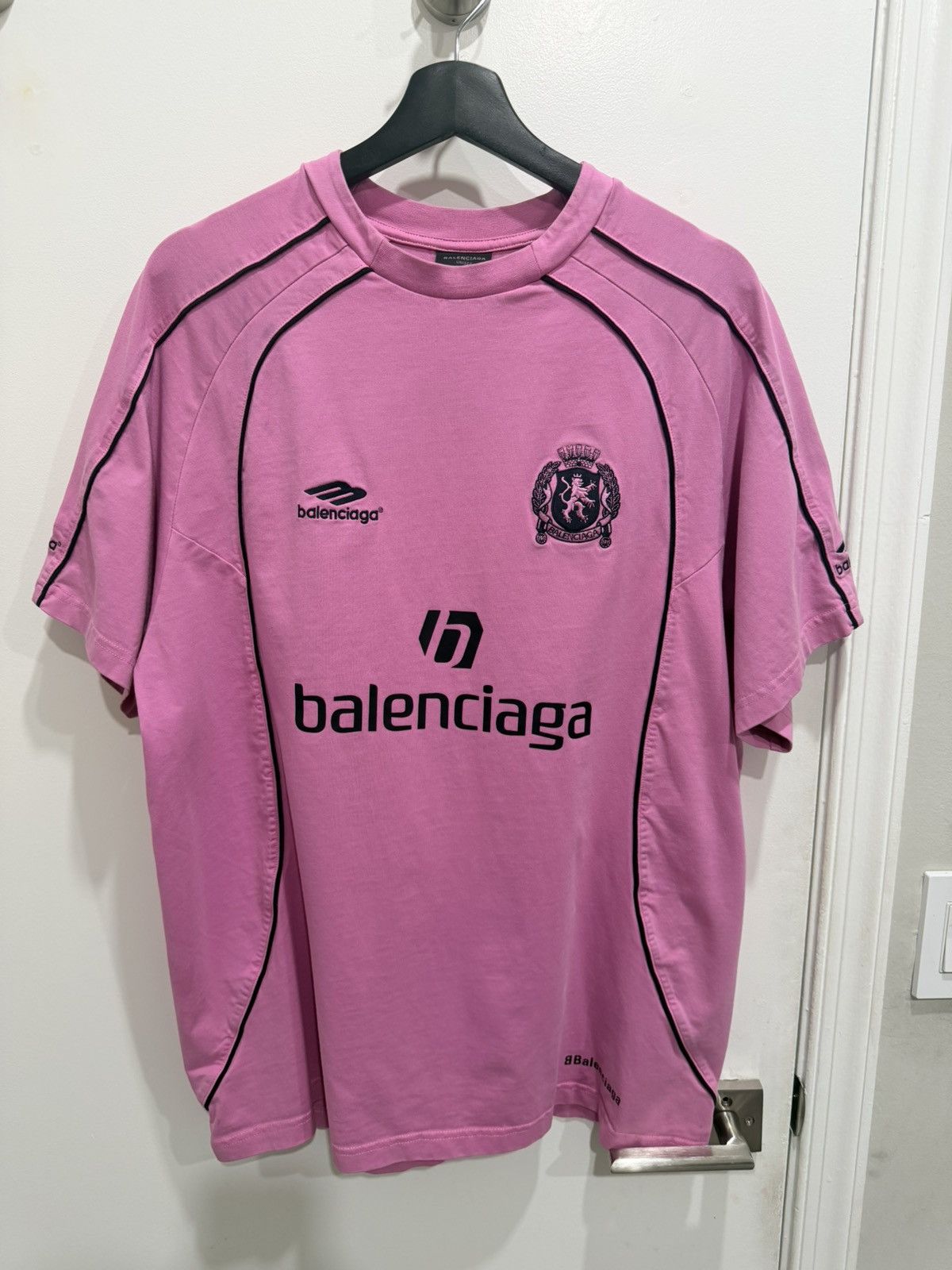 Balenciaga Miami Paris 10 Pink Soccer Jersey T Shirt