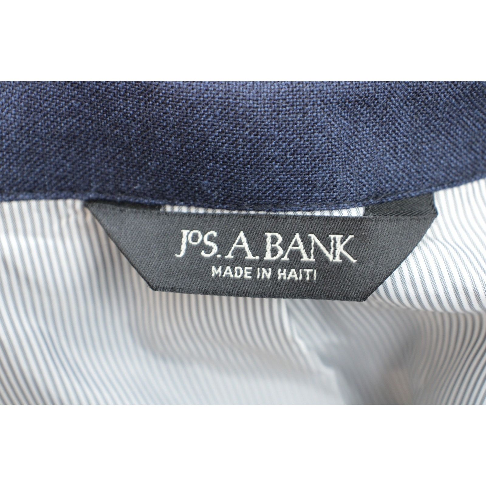 Jos. A. Bank Jos A Bank Blazer Mens 38R Blue Linen Wool Lined 2 Buttons Size 38R - 7 Thumbnail