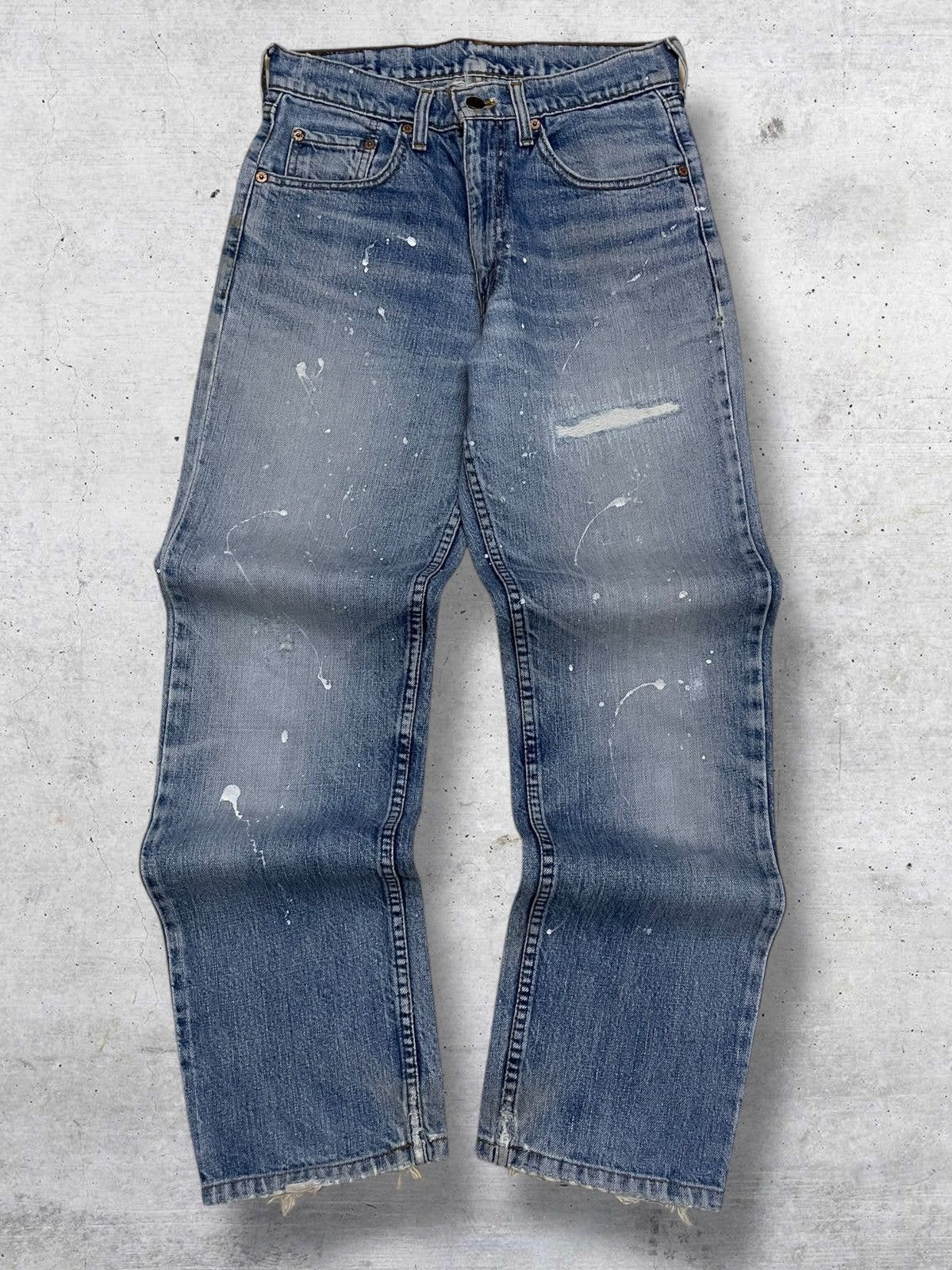 Levi's Vintage Clothing VINTAGE 501 LEVIS USA DESIGNER 90S OG SPLASH RIPPED DENIM Size US 29 - 1 Thumbnail