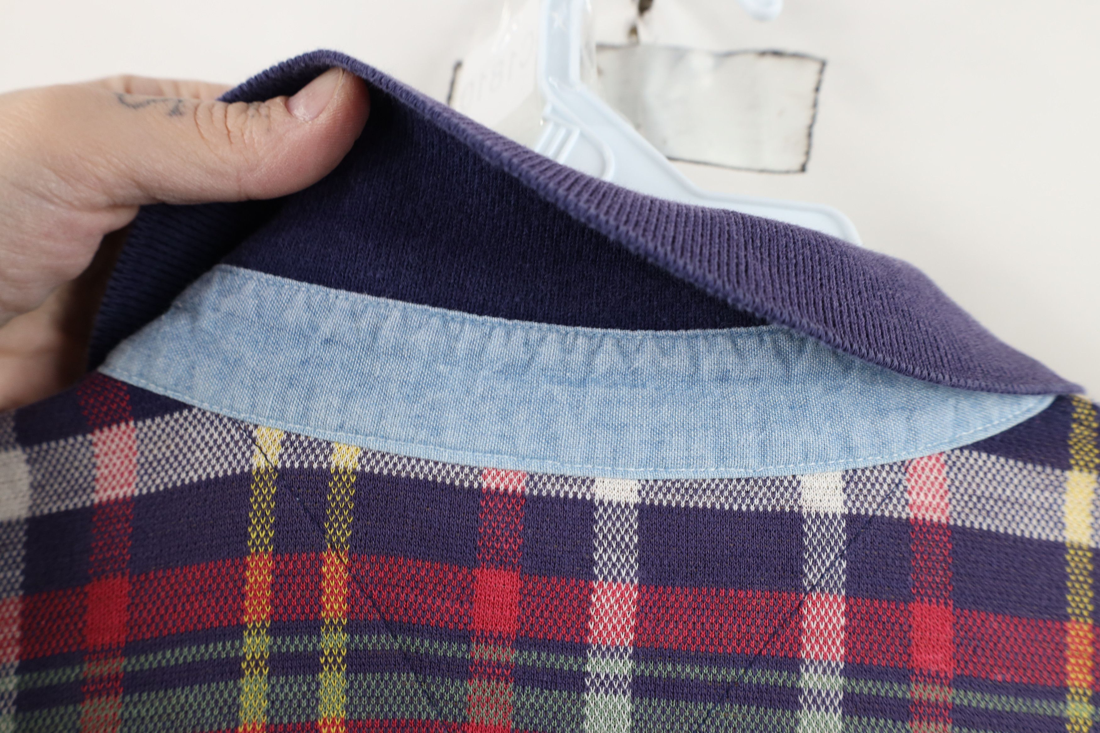 Tommy Hilfiger × Vintage Vintage 90s Tommy Hilfiger Golf Rainbow Plaid Polo Shirt Size US XL / EU 56 / 4 - 9 Thumbnail