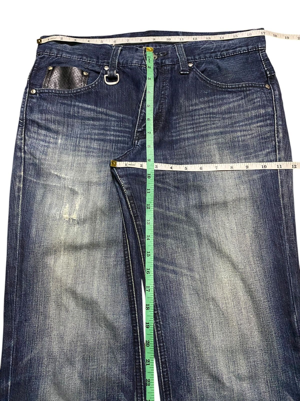 Edwin Vintage Japanese Brand Edwin 422XVS Cross Button Loose Jeans Size US 34 / EU 50 - 15 Thumbnail