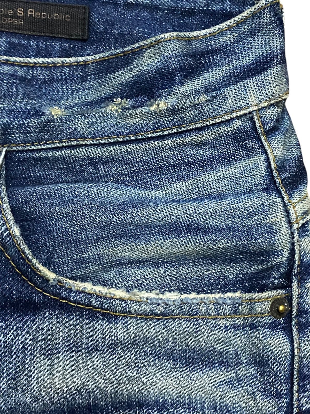 POST ARCHIVE FACTION (PAF) Denim People Republic Distressed Blue Black Size US 33 - 11 Thumbnail