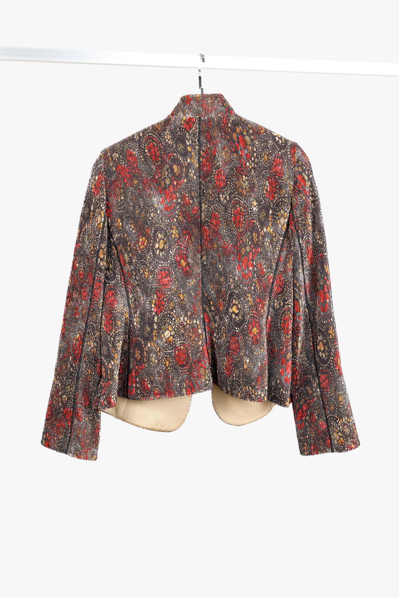 Armani Collezioni Armani Collezioni Vintage F/W 2005 Floral, Pleated Blazer Size L / US 10 / IT 46 - 2 Thumbnail
