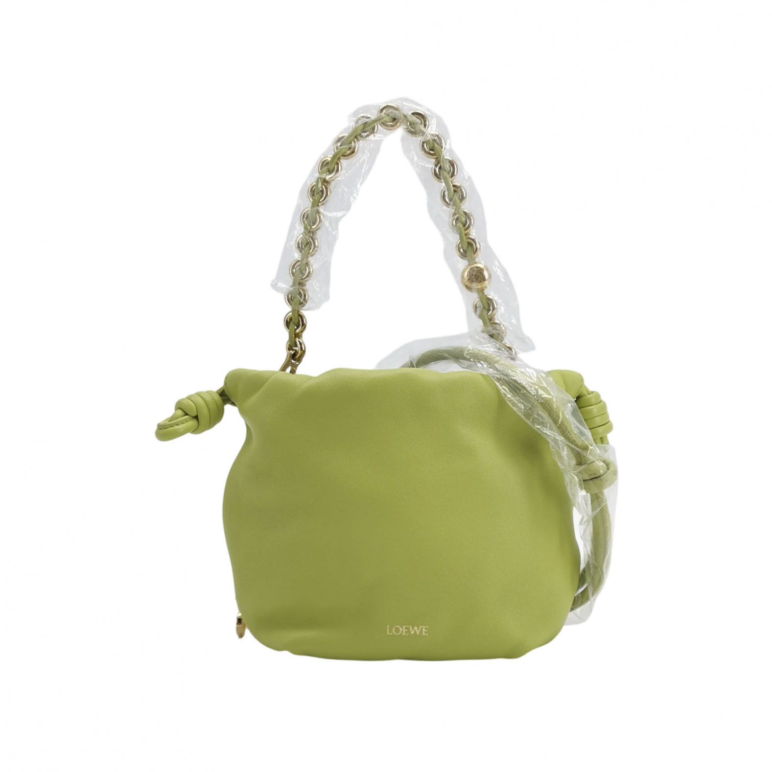 Loewe Loewe Flamenco Mini Green Leather Shoulder Bag Size ONE SIZE - 1 Thumbnail