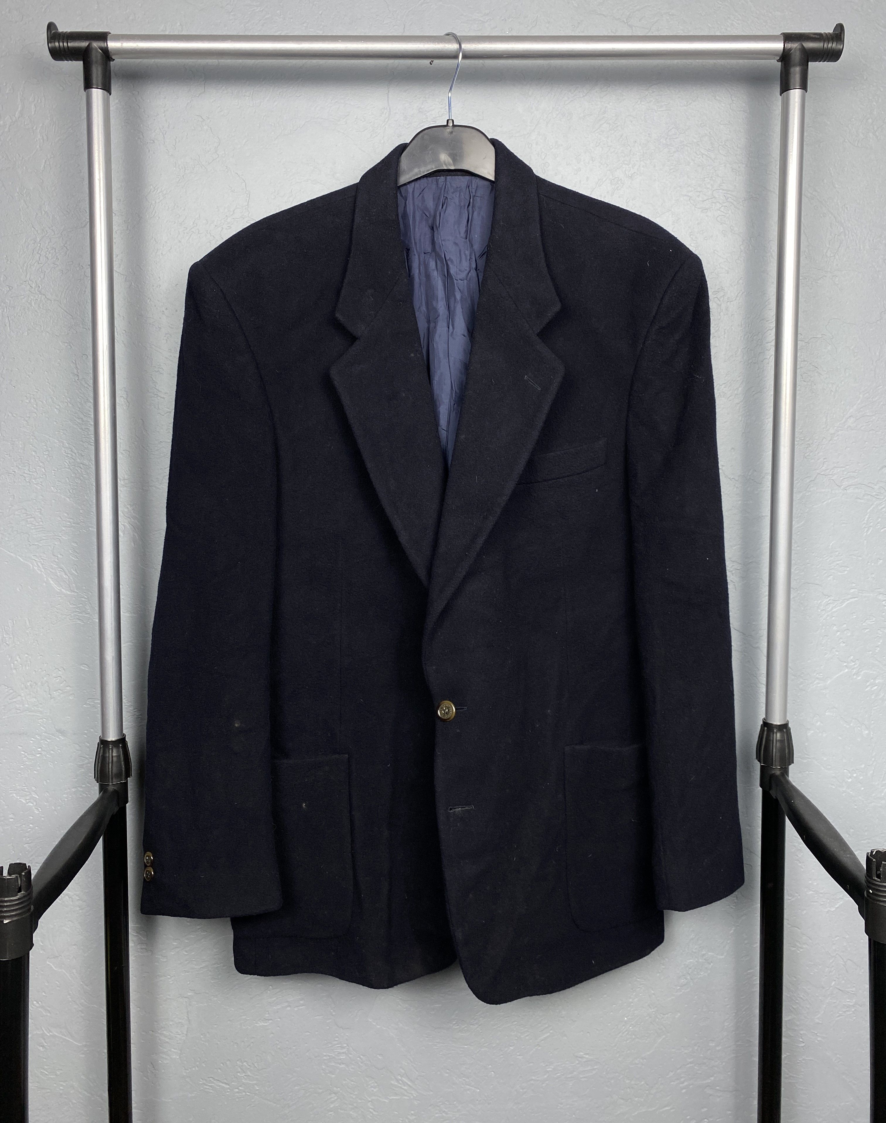 Vintage Yves Saint Laurent 90s Vintage Wool Blazer Jacket YSL Coat Size US L / EU 52-54 / 3 - 1 Thumbnail