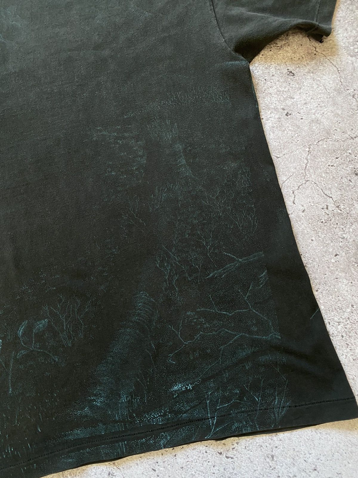 Vintage Vintage 90s Wolf T-shirt Made in USA Forest Night Y2K Size US XL / EU 56 / 4 - 12 Thumbnail