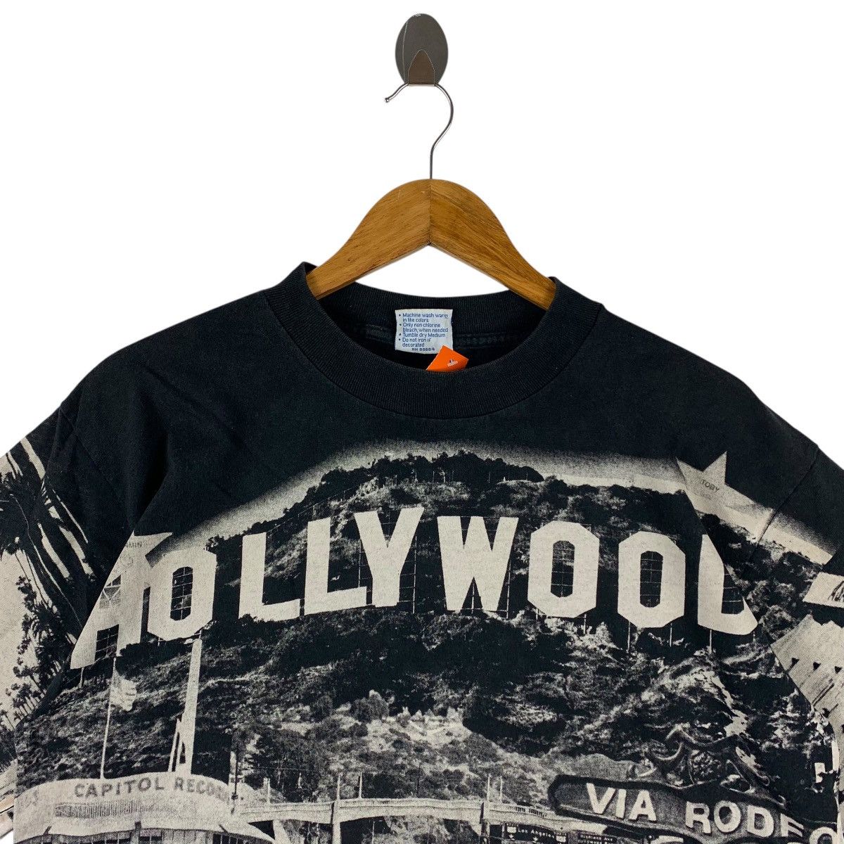 All Sport Vintage 90s HOLLYWOOD Full printed allsport tag tee Size US L / EU 52-54 / 3 - 2 Thumbnail