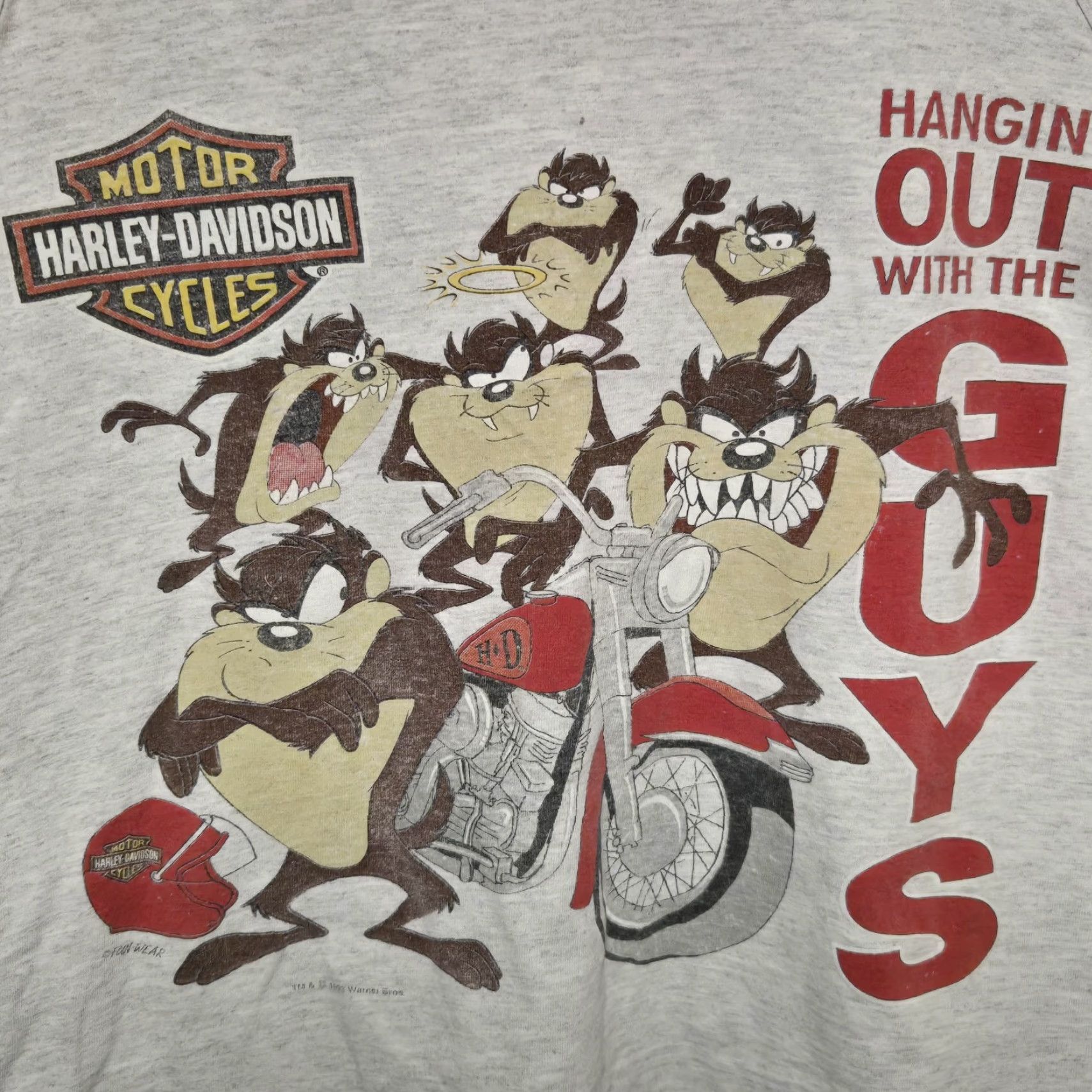 Harley Davidson VINTAGE Harley-Davidson Taz Graphic Tank Top Men's M Gray Logo 90s Biker Motorcycle Shirt Mens Size US M / EU 48-50 / 2 - 4 Thumbnail
