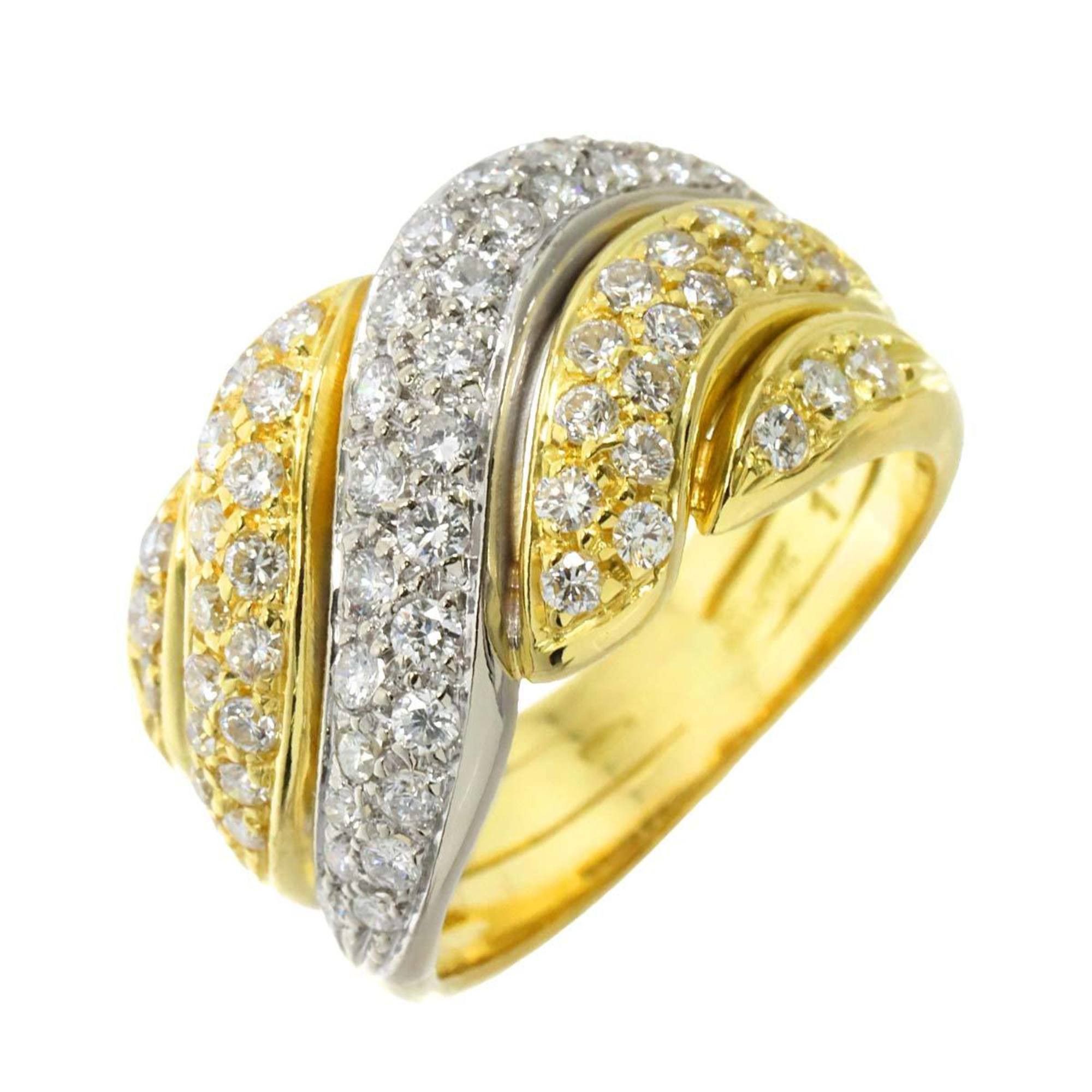 image of Leo Pizzo Ring Diamond 1.20Ct K18 Yg Yellow Gold 750, Women's