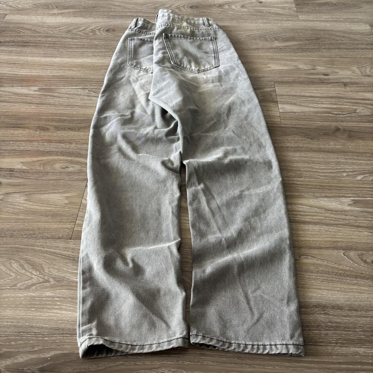 Japanese Brand Crazy Vintage Y2K/2000s Grunge Faded Grey Distressed Denim Jeans! 34x30 Size US 34 / EU 50 - 4 Thumbnail