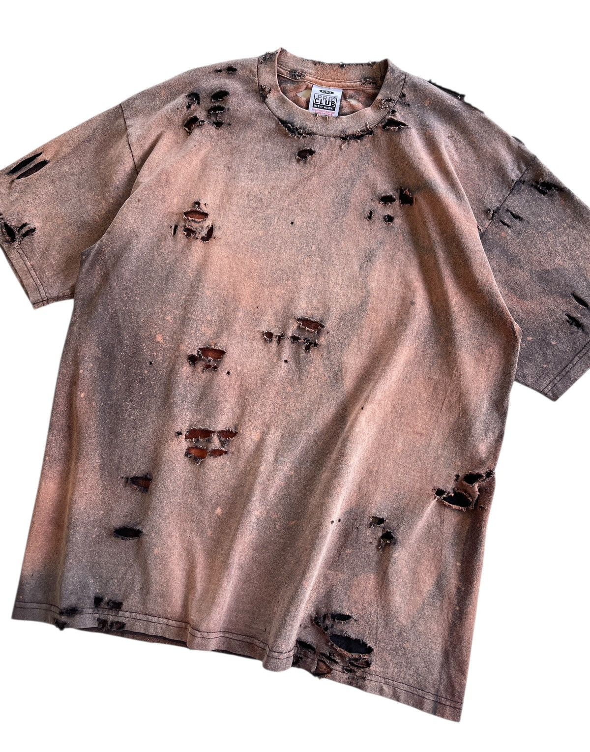 Vintage Thrashed!!! Distressed Acid Wash Grunge Pro Club Shirt Size US XL / EU 56 / 4 - 2 Thumbnail