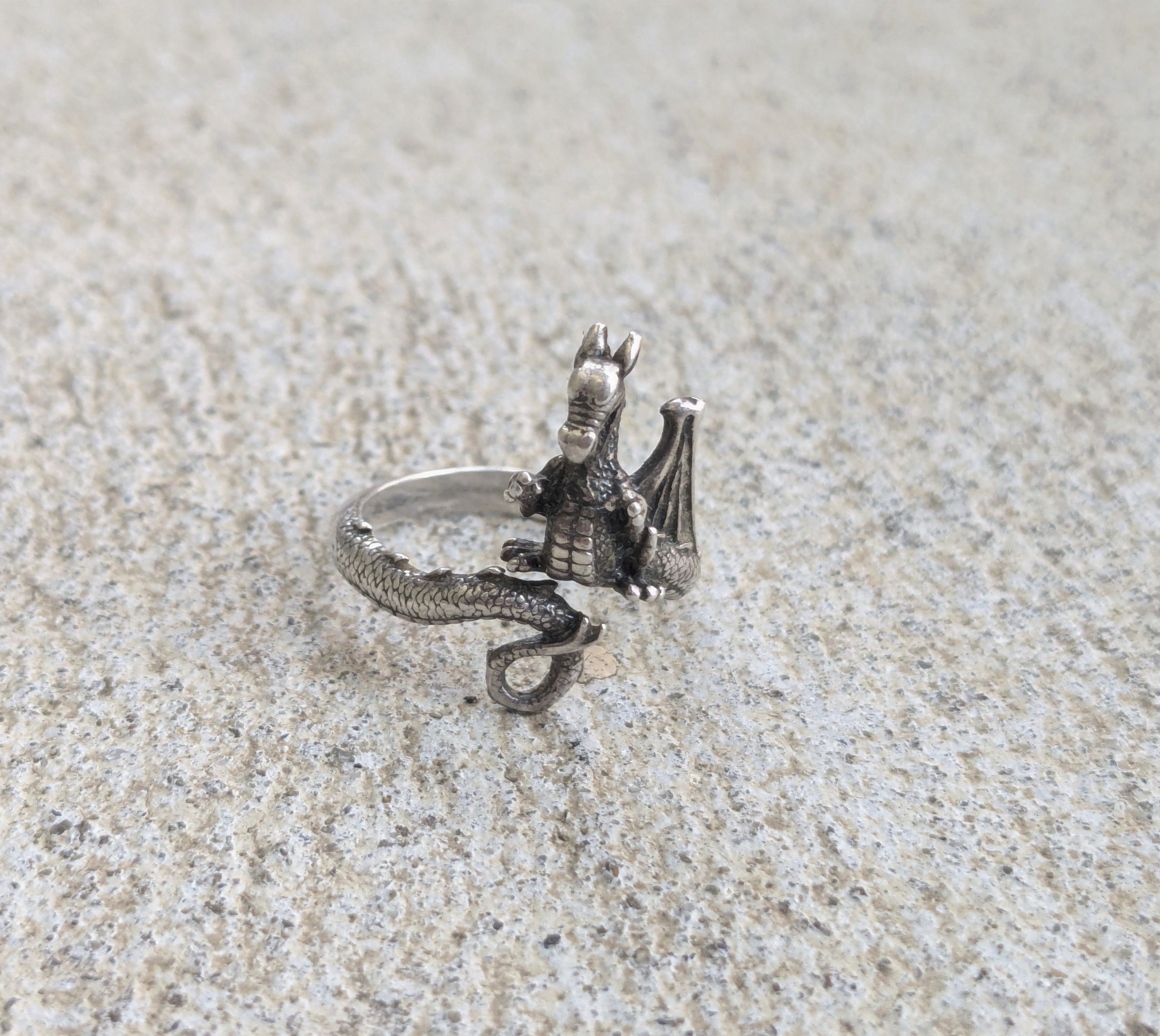 Jewelry Vintage Sterling Silver Ring Dragon 9 Shube Dakota West Size ONE SIZE - 1 Thumbnail
