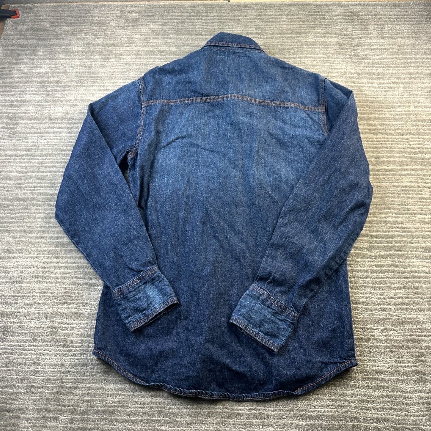 True Religion True Religion Shirt Mens Small Blue Denim Button Up Jean Western Size US S / EU 44-46 / 1 - 2 Thumbnail