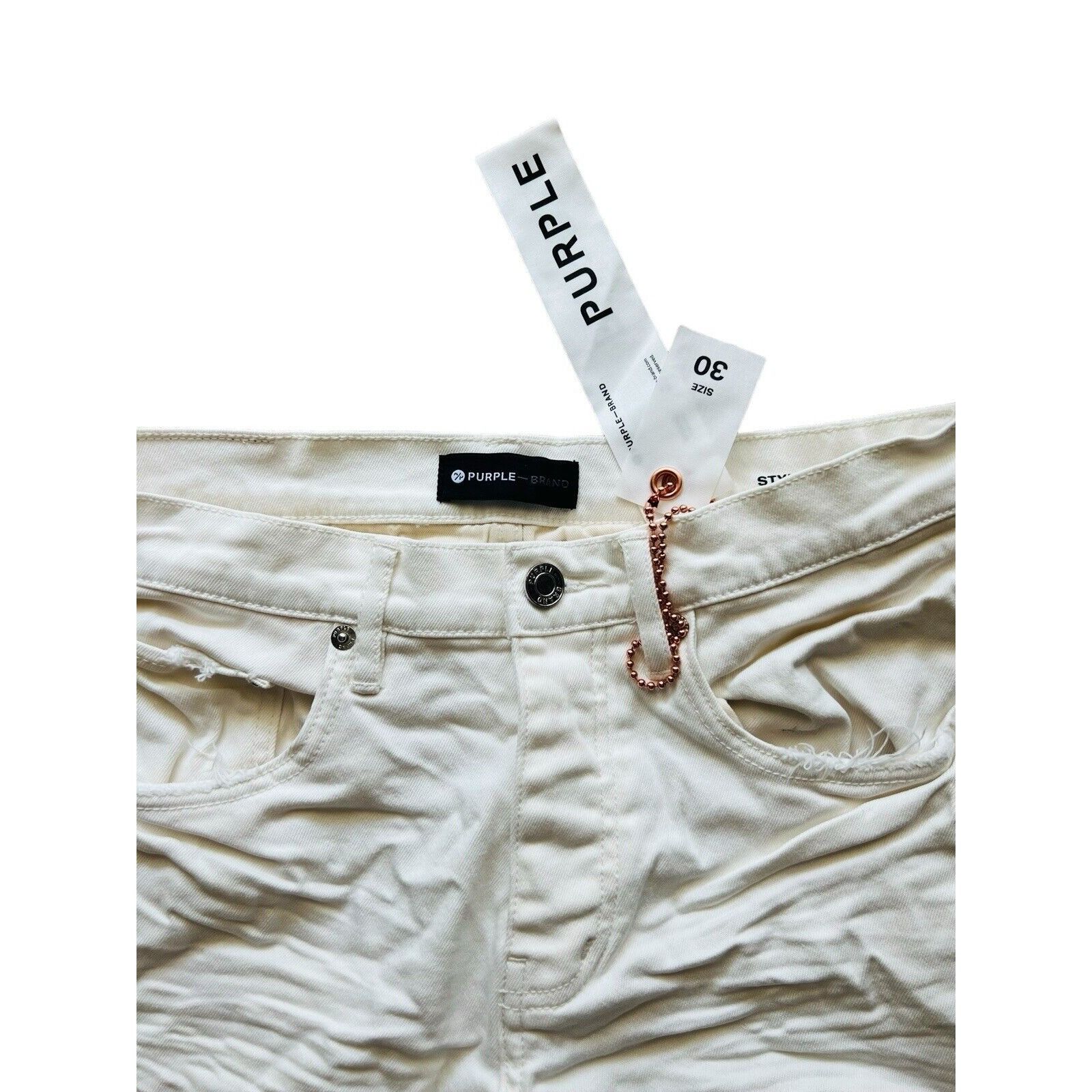 Purple Purple Brand Jeans Mens Slim Fit White P001 $265 Size 30/30 Size US 30 / EU 46 - 3 Thumbnail