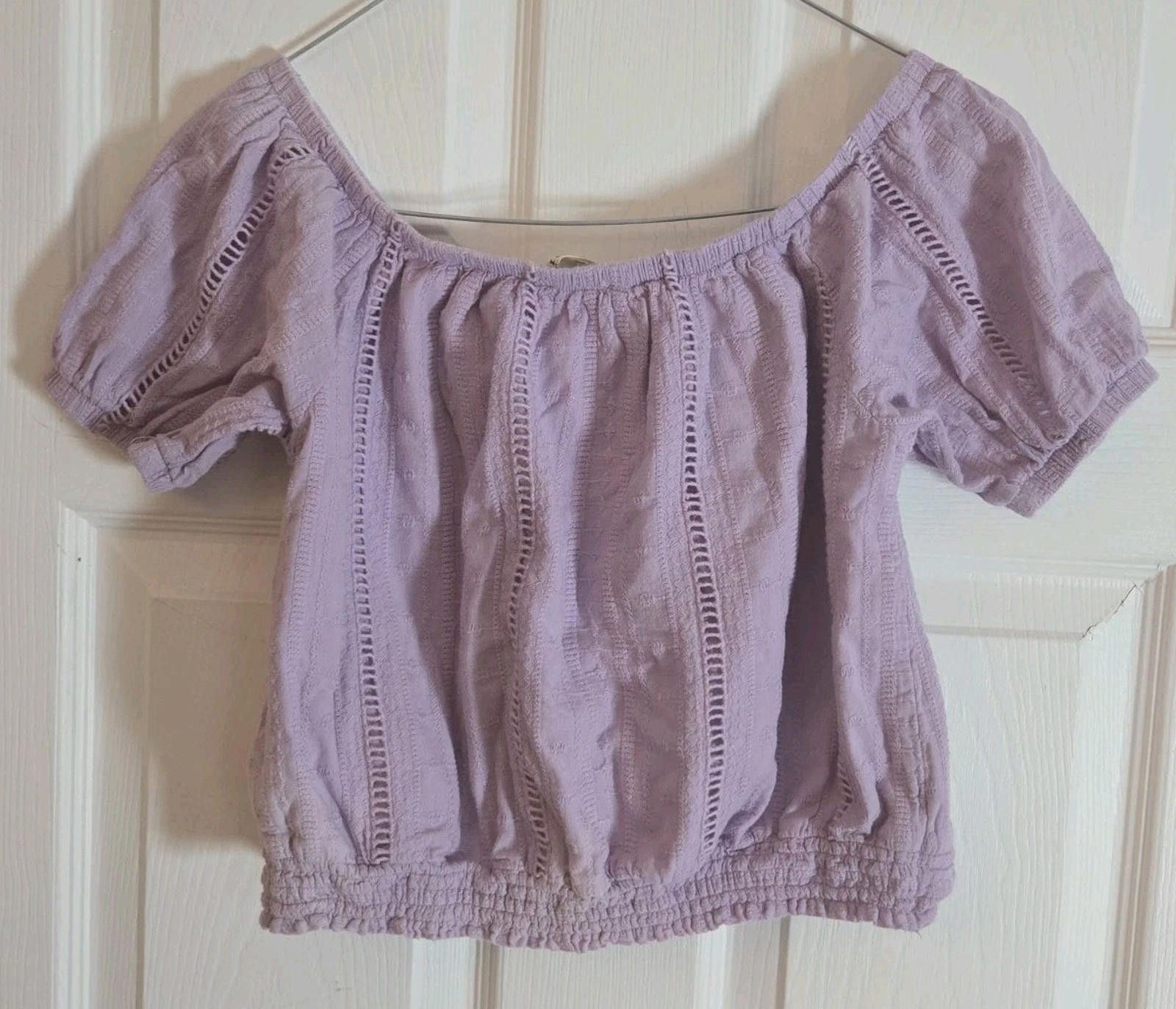Other Lot Of 2 Crop Tops Lavender Neon Pink Miami Medium LA Tees L Size M / US 6-8 / IT 42-44 - 10 Thumbnail