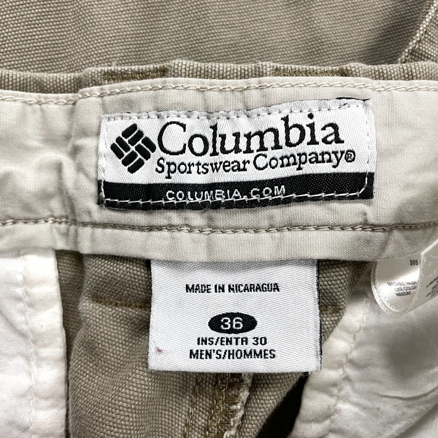 Vintage Columbia Pants Men 36 Beige Cotton Flat Front Straight Inseam 29 Mens Size US 36 / EU 52 - 3 Thumbnail