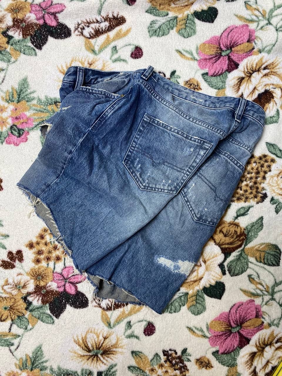 Diesel Diesel Industry Denim Shorts Mens Embroidered Logo Baggy Size US 29 - 18 Thumbnail