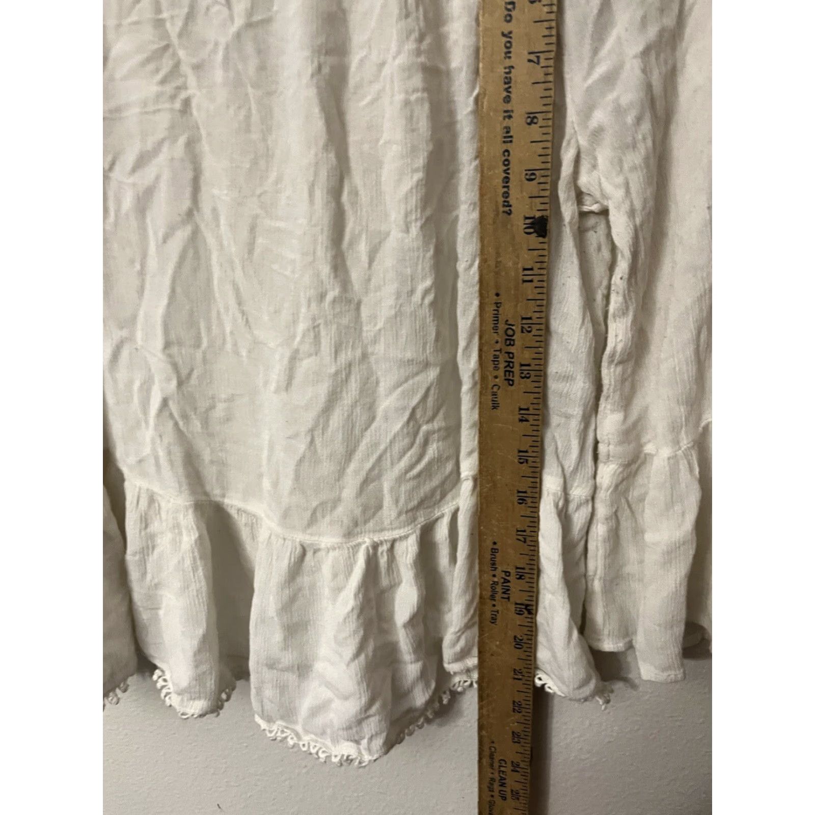 Vintage VINTAGE Aerie Blouse Shirt XS White Embroidered Chiffon Detail Cottagecore Top Women XS White Embroidered Cottagecore Shirt Womens Size XS / US 0-2 / IT 36-38 - 4 Thumbnail