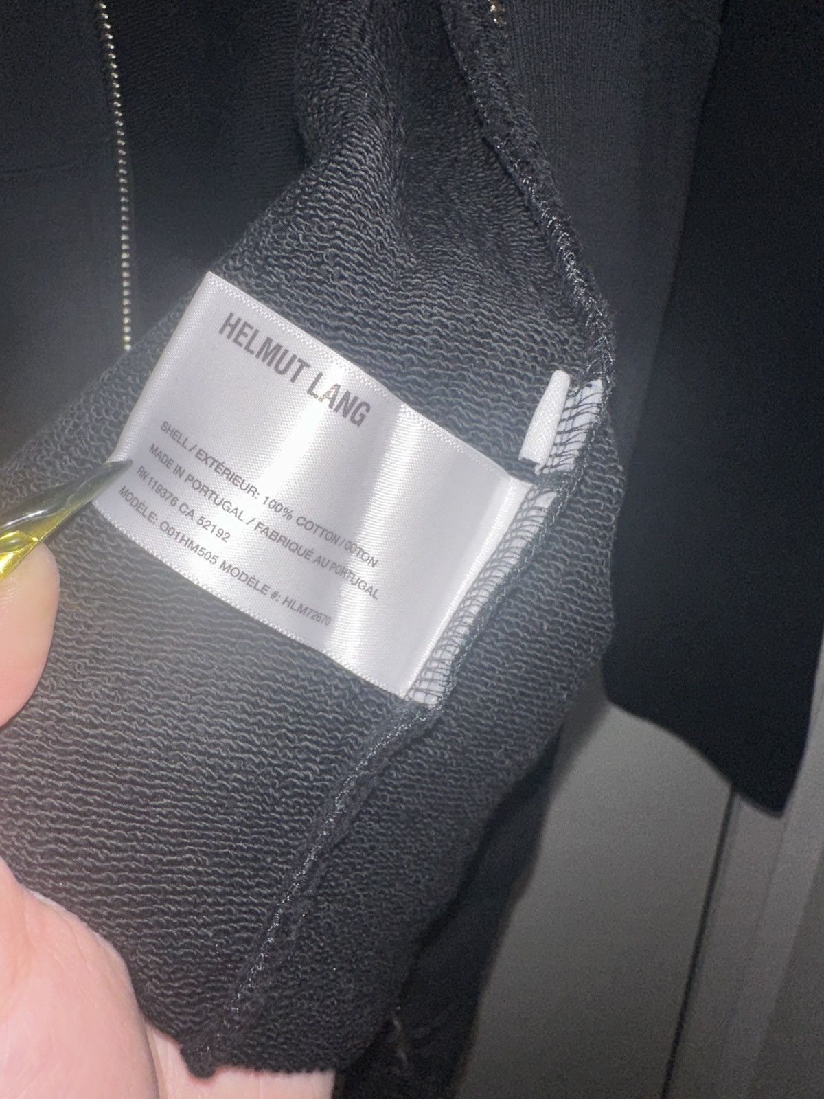 Helmut Lang Helmut Lang COTTON FLEECE ZIP-UP HOODIE Size US S / EU 44-46 / 1 - 2 Thumbnail