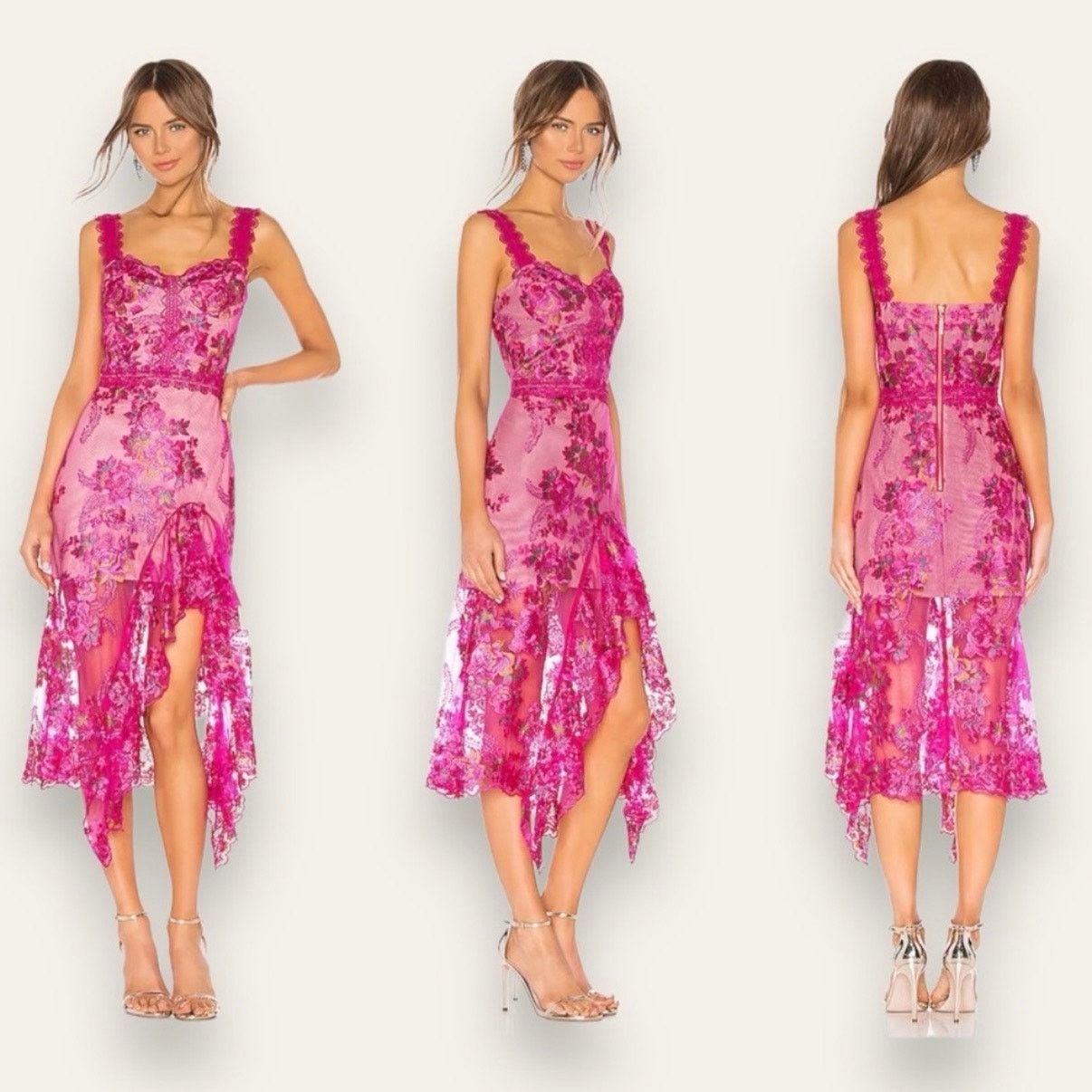 NWT Bronx and Banco Eva Midi Dress Medium Women’s 6 US