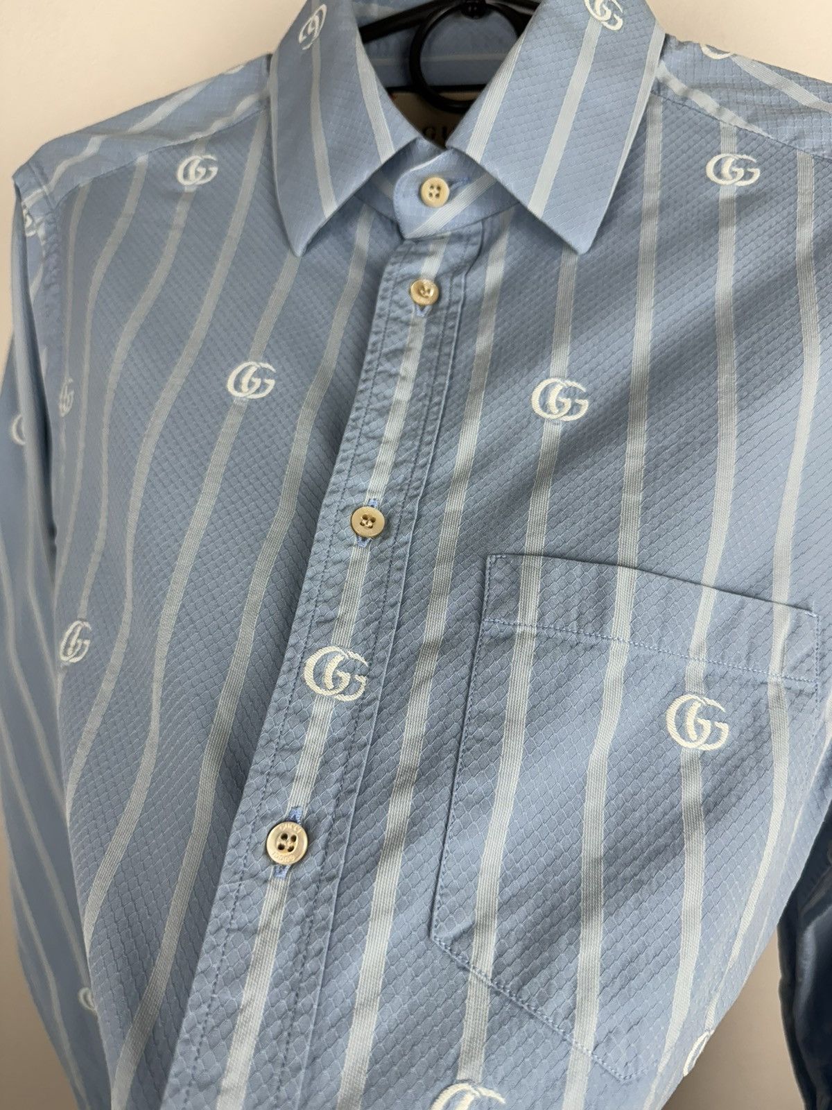 Gucci Classic blue shirt Gucci GG original luxury old money item Size US S / EU 44-46 / 1 - 2 Thumbnail
