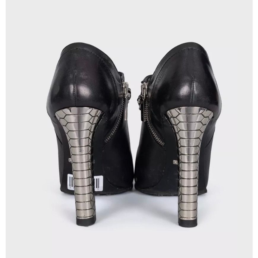 Roberto Cavalli Roberto Cavalli Black Leather Ankle Boots sz.40 Size US 10 / IT 40 - 4 Thumbnail
