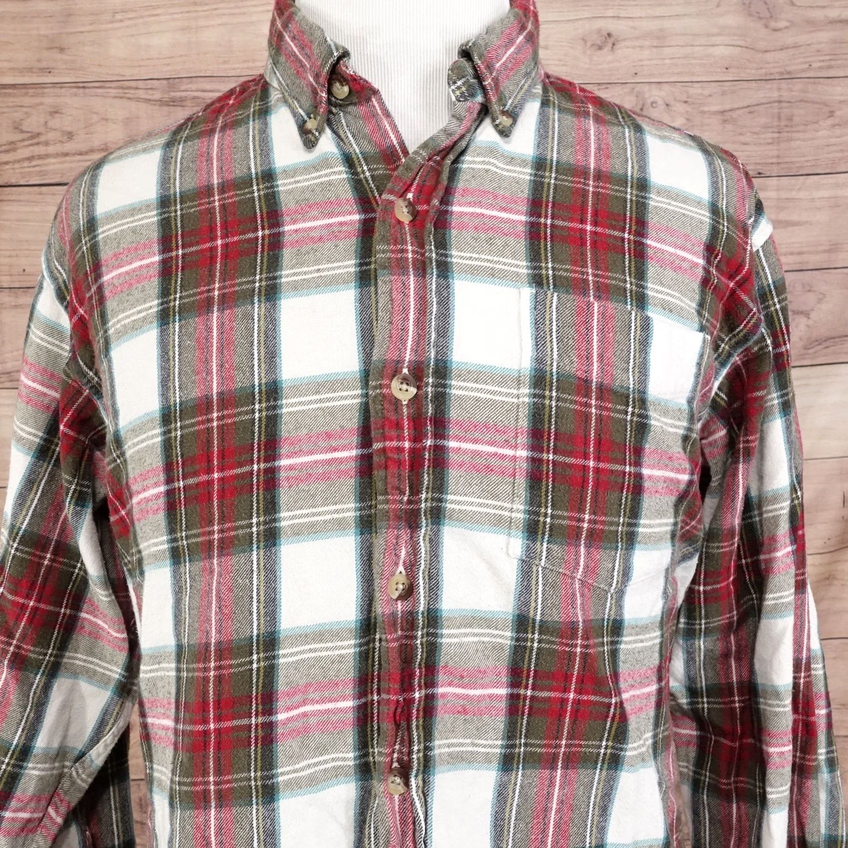 Vintage RED HEAD LONG SLEEVE RED PLAID FLANNEL BUTTON DOWN SHIRT MENS SIZE XL Size US XL / EU 56 / 4 - 2 Thumbnail